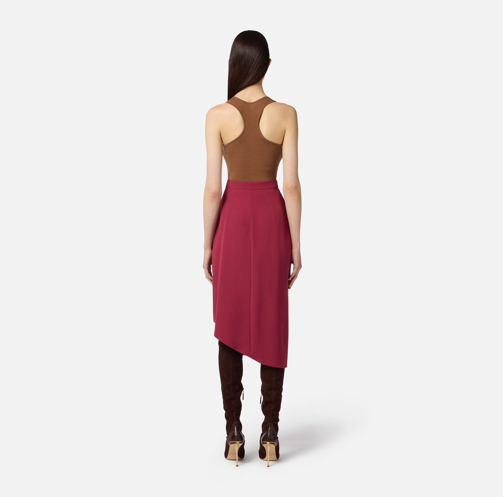 Top in ribbed knit fabric with breast pocket - Elisabetta Franchi