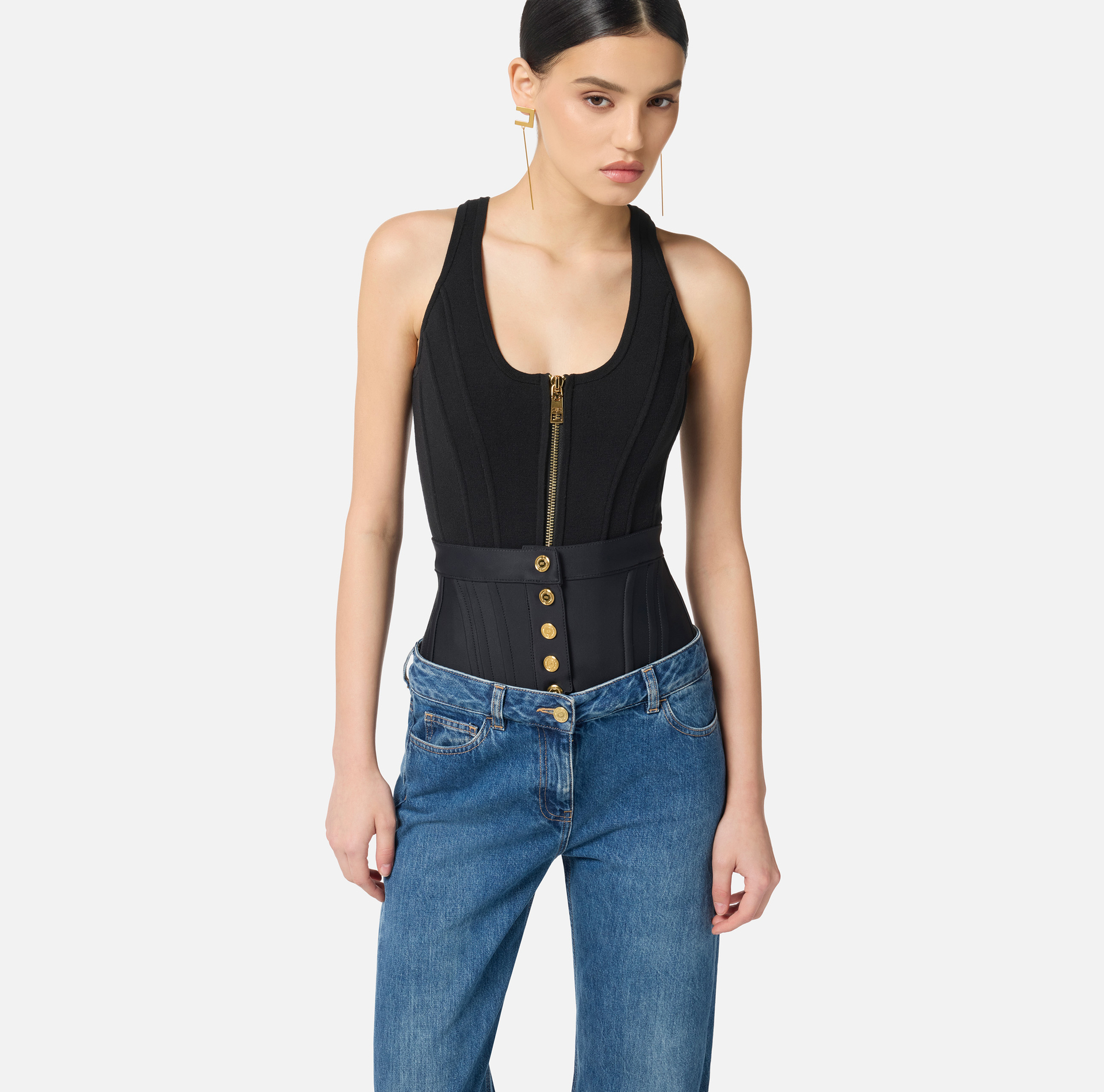 Top de lana punto roma - Elisabetta Franchi