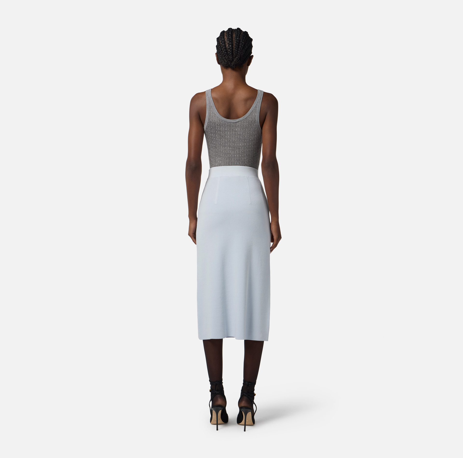 Top aus Wolle mit Mikro-Jacquard-Logo - Elisabetta Franchi