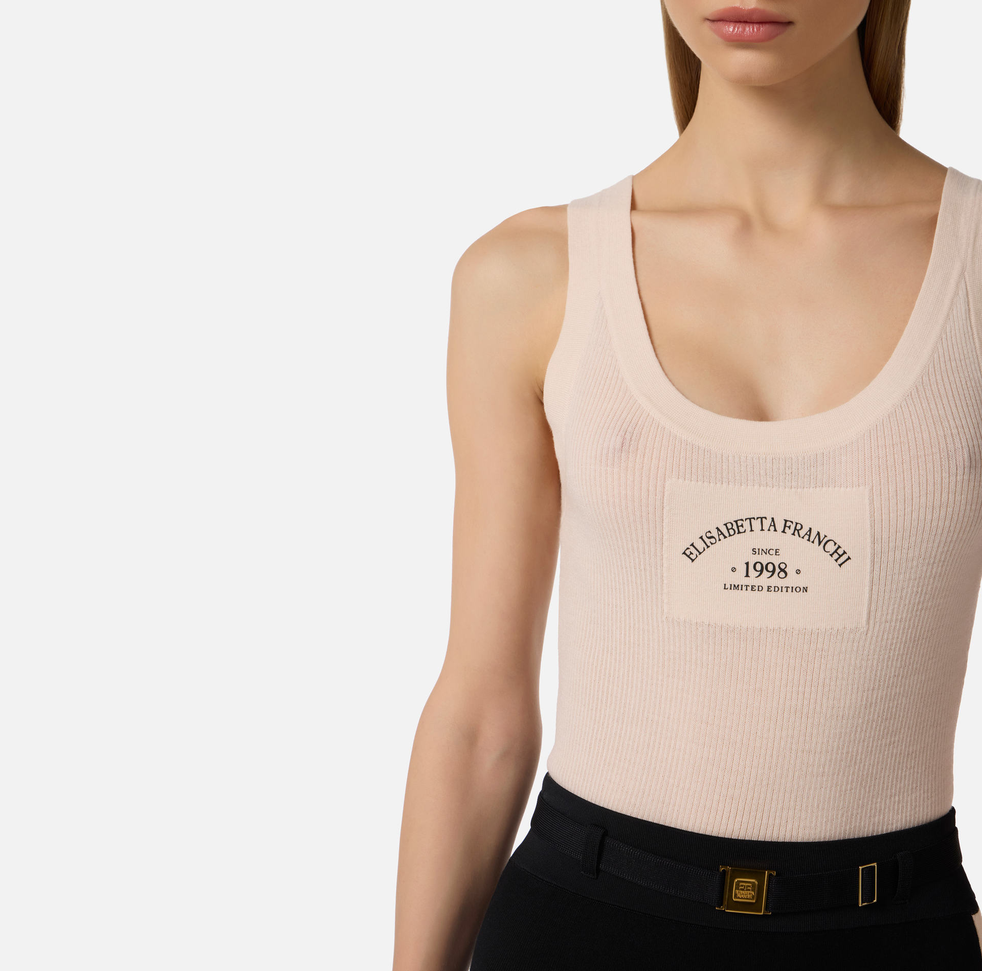 Top de punto con logotipo - Elisabetta Franchi