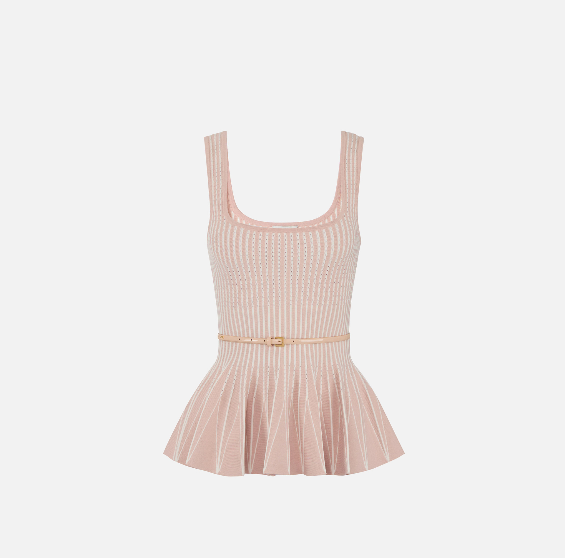 Top in maglia bicolore