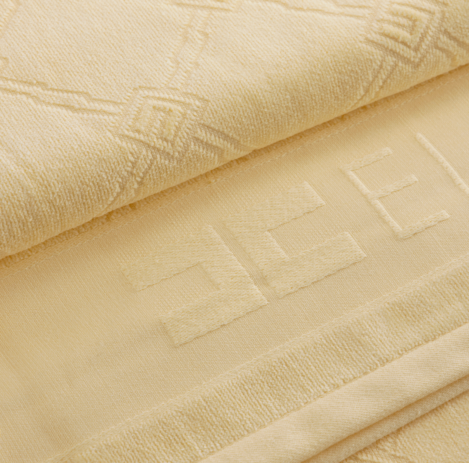 Serviette de plage en éponge jacquard avec logo - Elisabetta Franchi