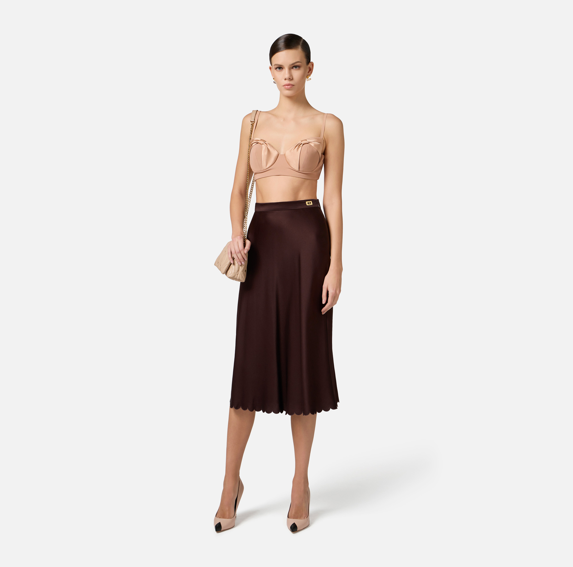 Top de crepé con lazos de raso - Elisabetta Franchi