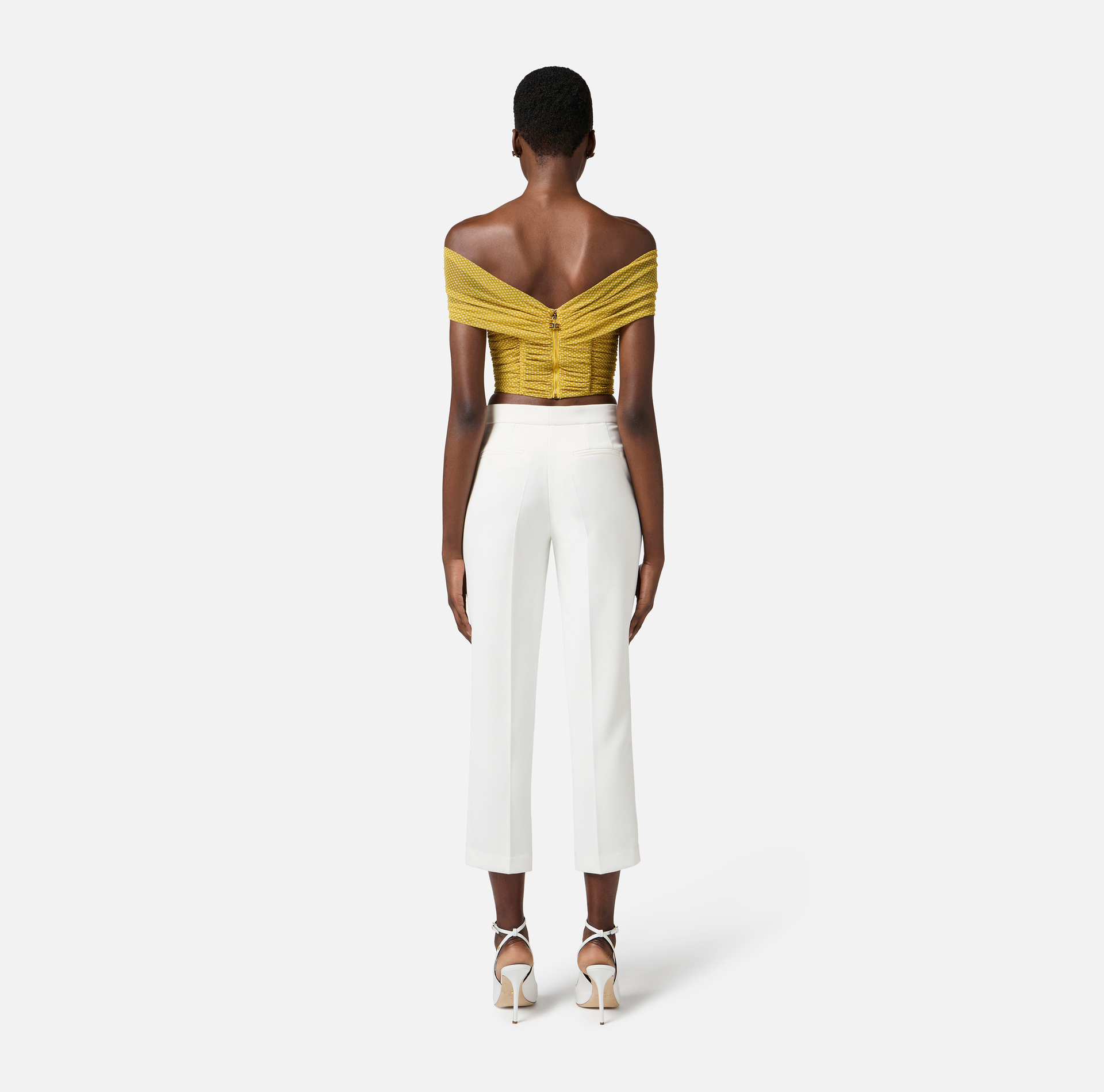 Top in tulle con stampa pois - Elisabetta Franchi