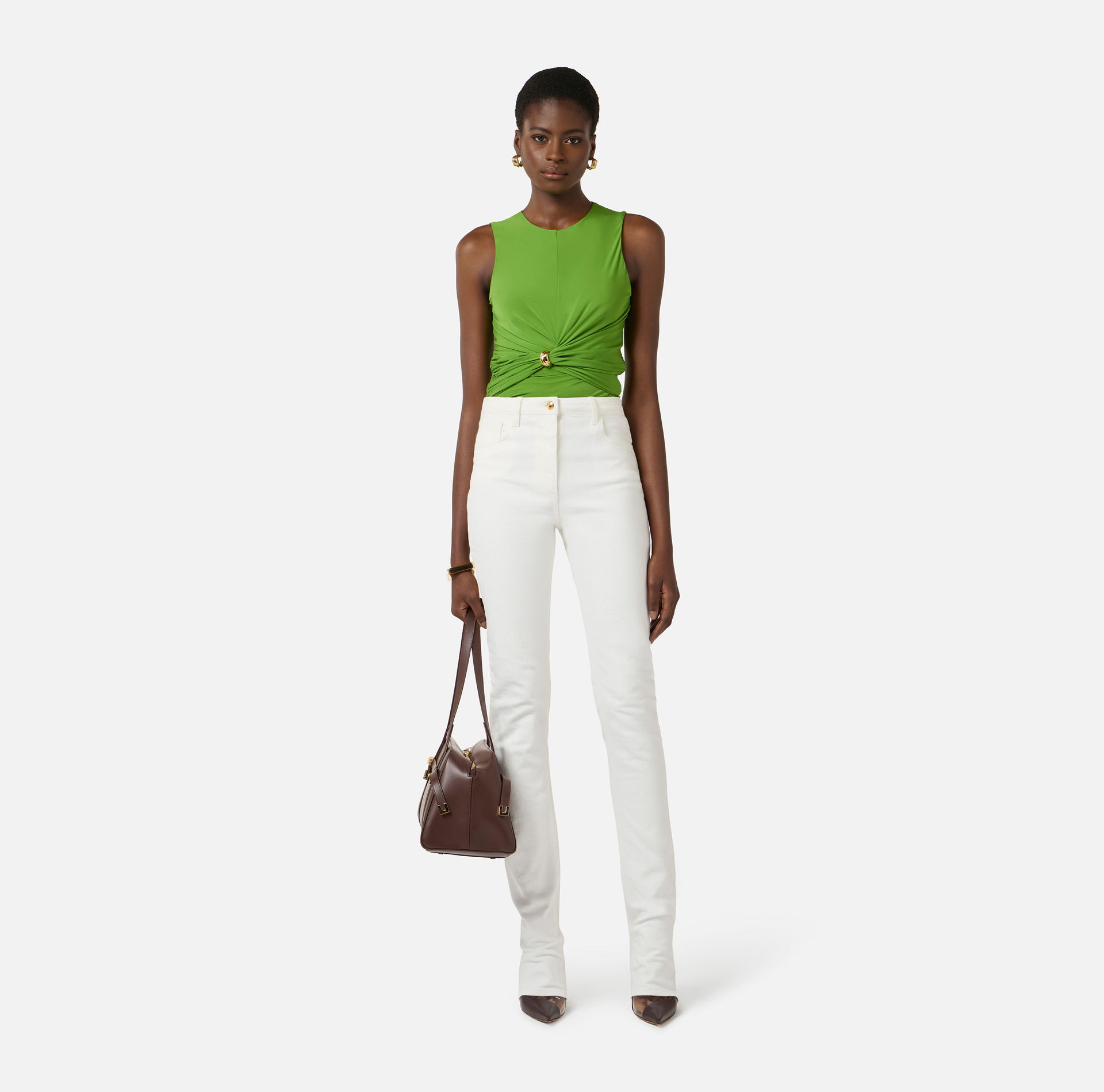 Top aus Jersey mit Schmuckdetail - Elisabetta Franchi