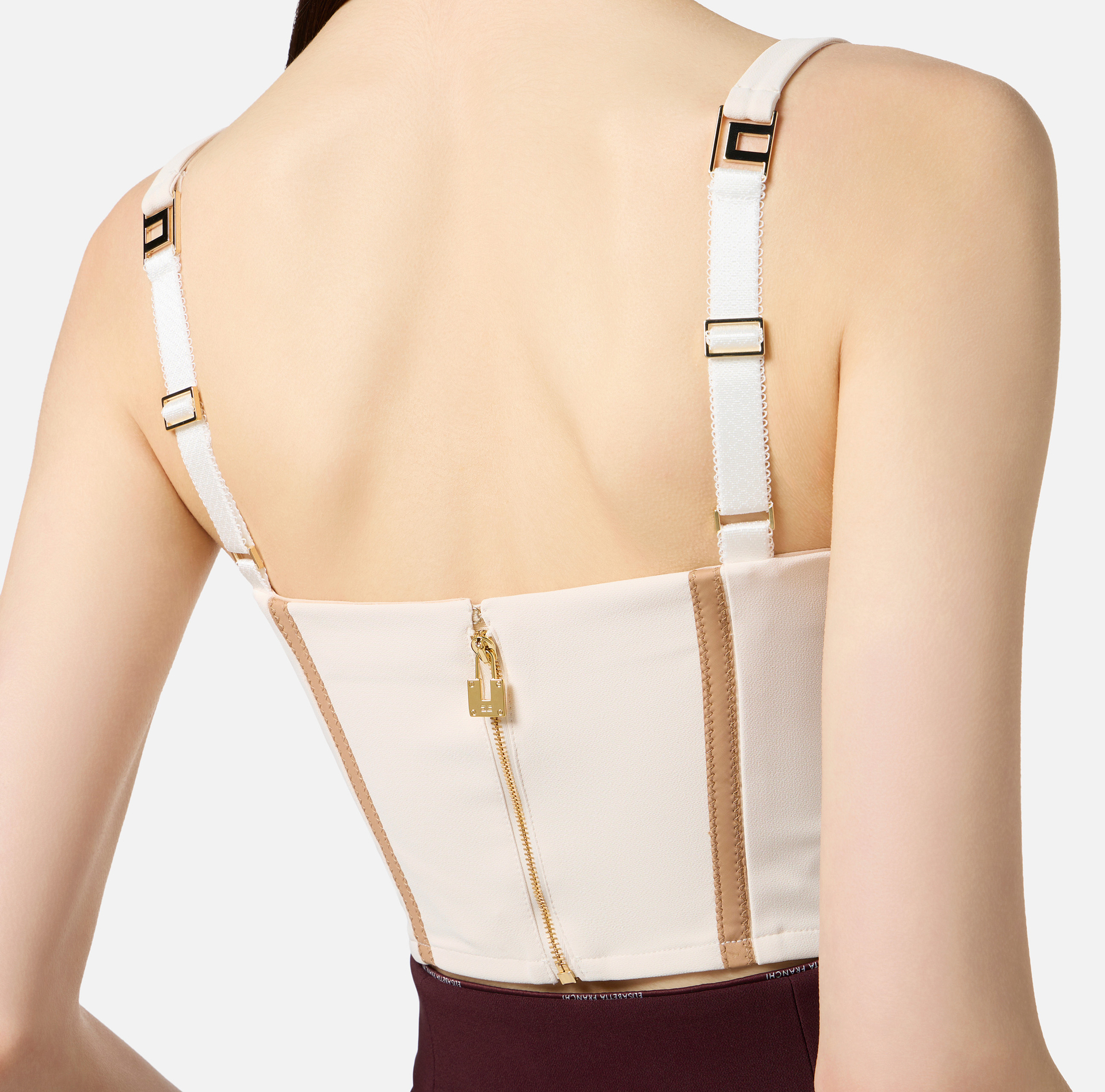Top en crêpe léger avec tulle - Elisabetta Franchi