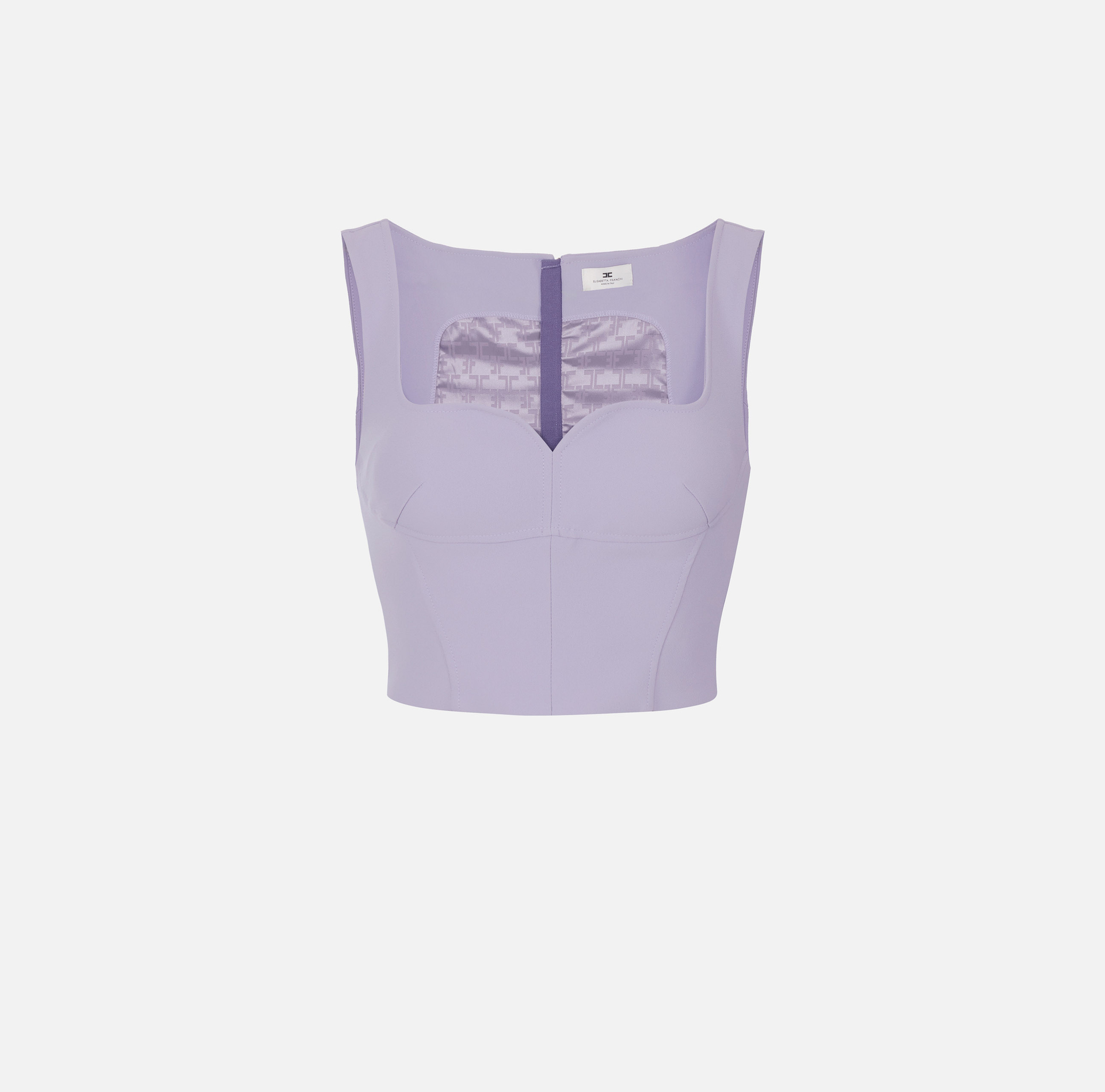 Top in doppio crêpe stretch