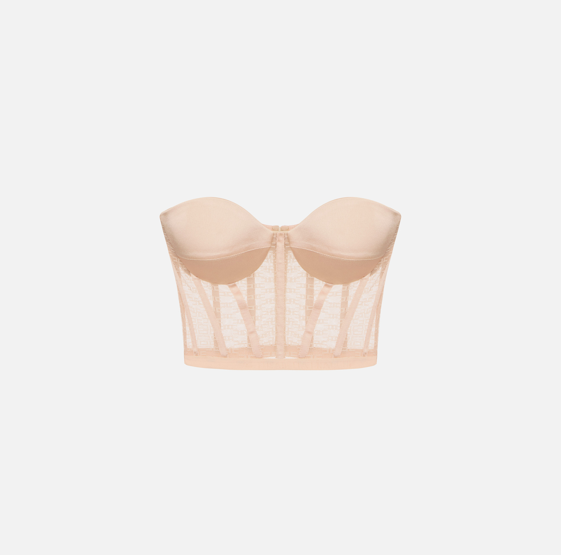 Top bustier in tulle monogram