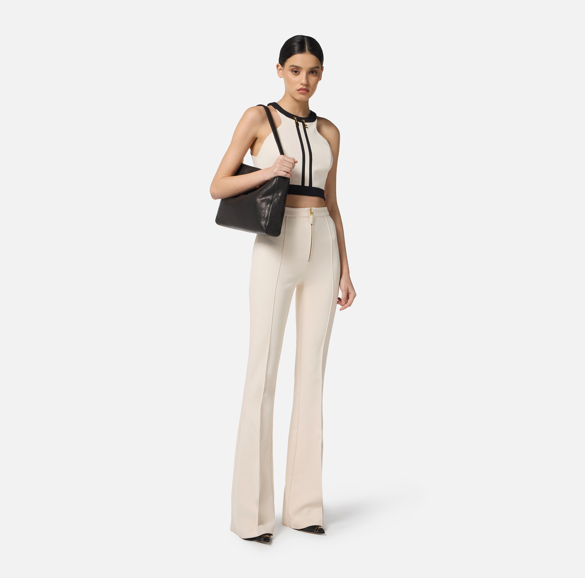 Top color-block in doppio crêpe - Elisabetta Franchi