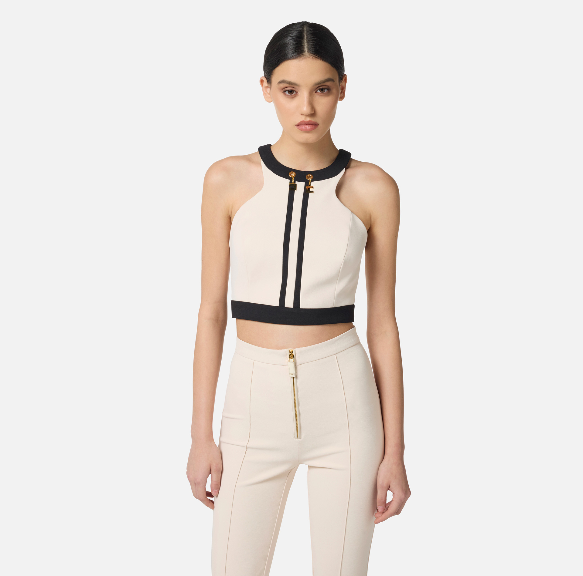 Top color-block in doppio crêpe - Elisabetta Franchi