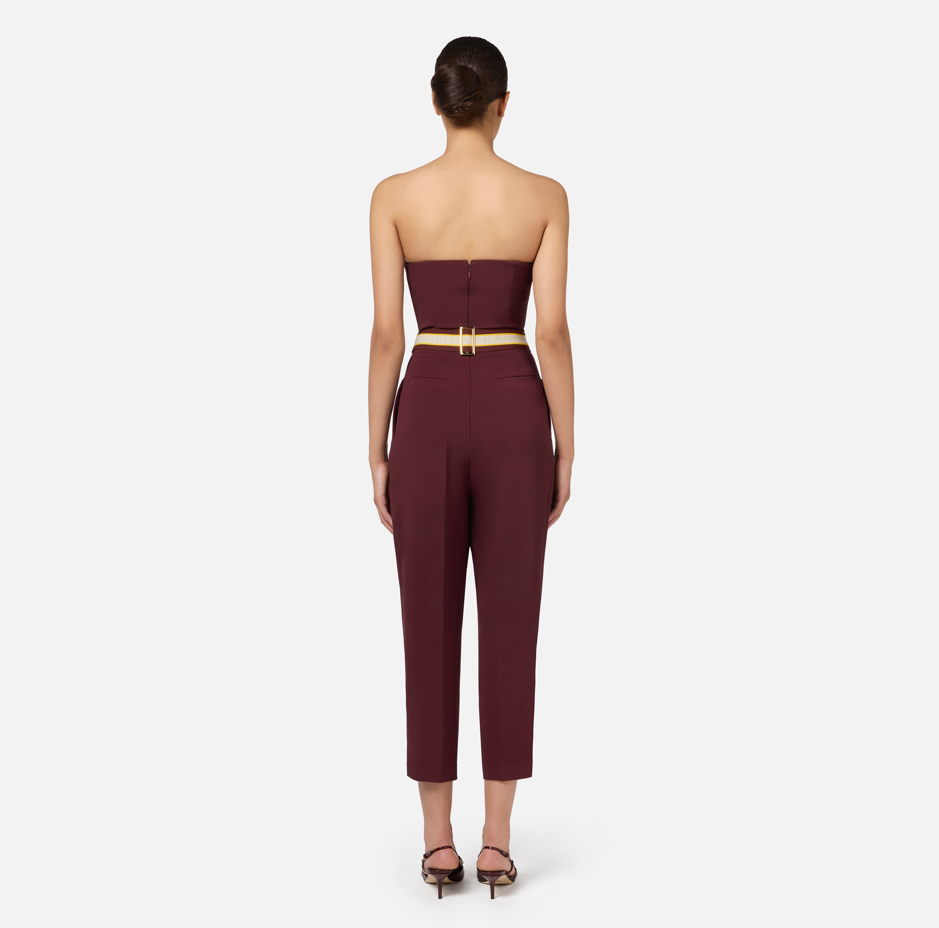 Tuta in crêpe stretch con top bustier - Elisabetta Franchi
