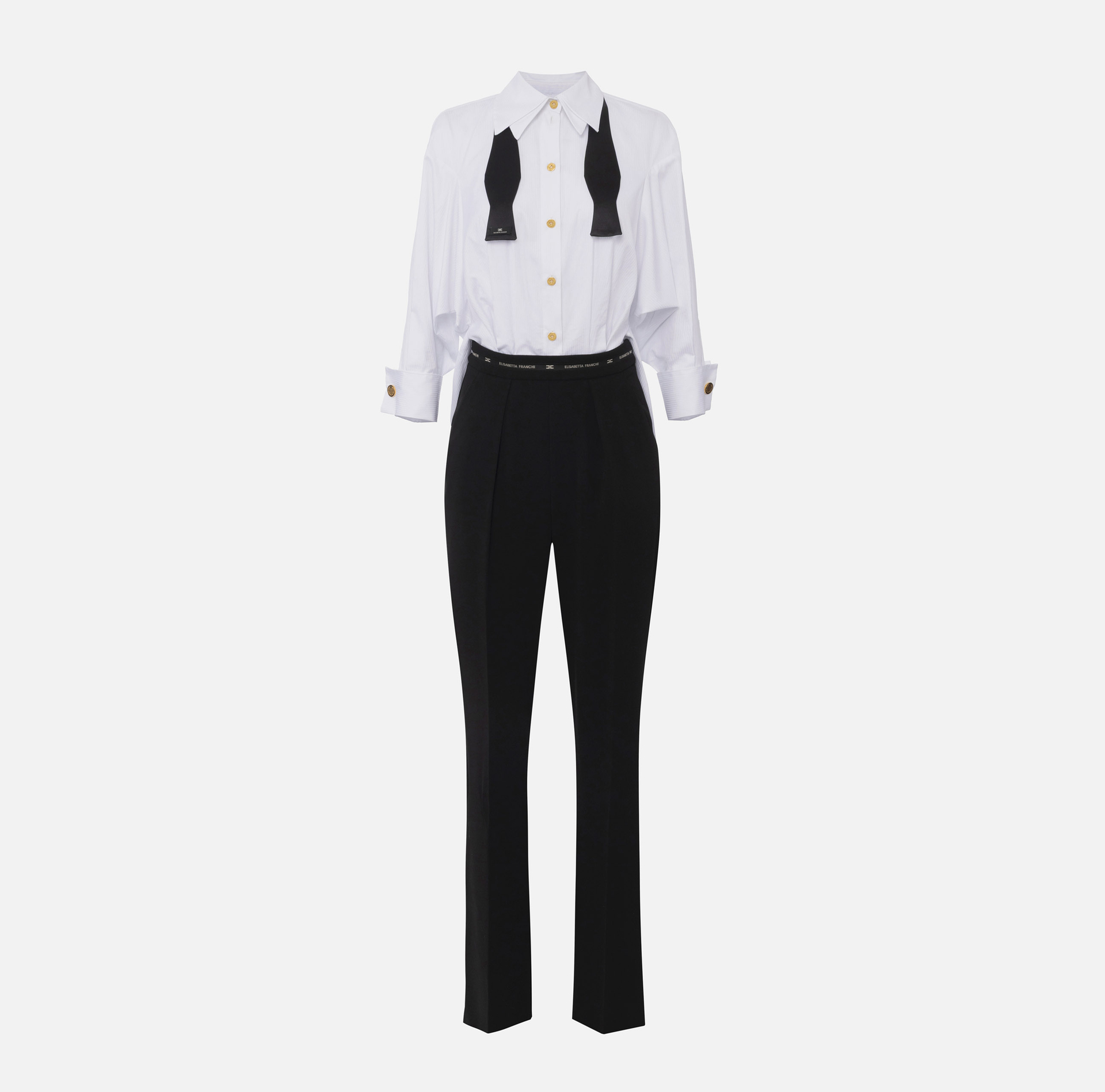 Lightweight crêpe and poplin jumpsuit - Elisabetta Franchi