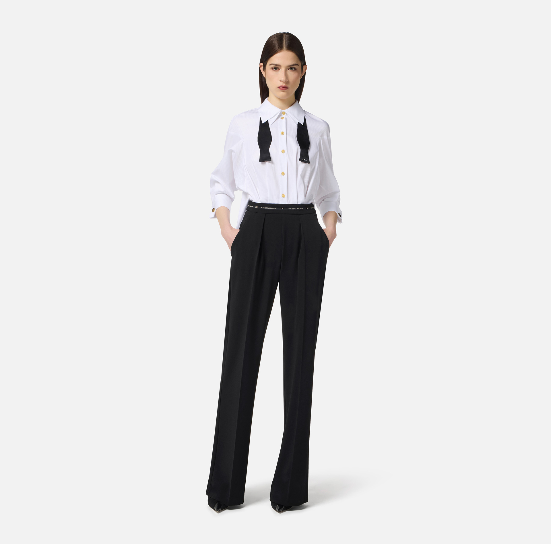 Lightweight crêpe and poplin jumpsuit - Elisabetta Franchi