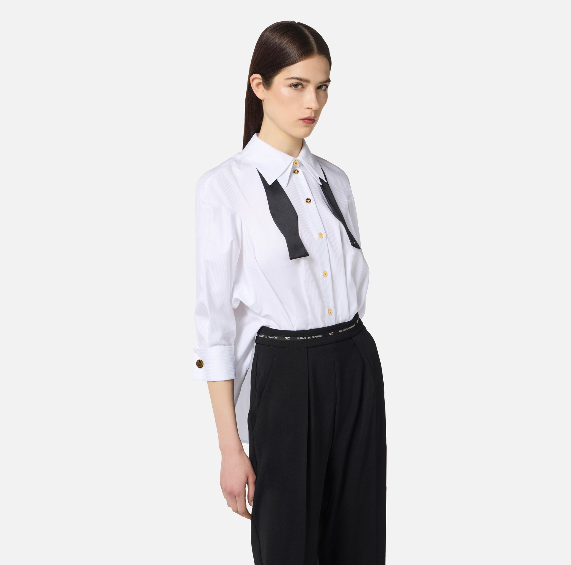 Lightweight crêpe and poplin jumpsuit - Elisabetta Franchi