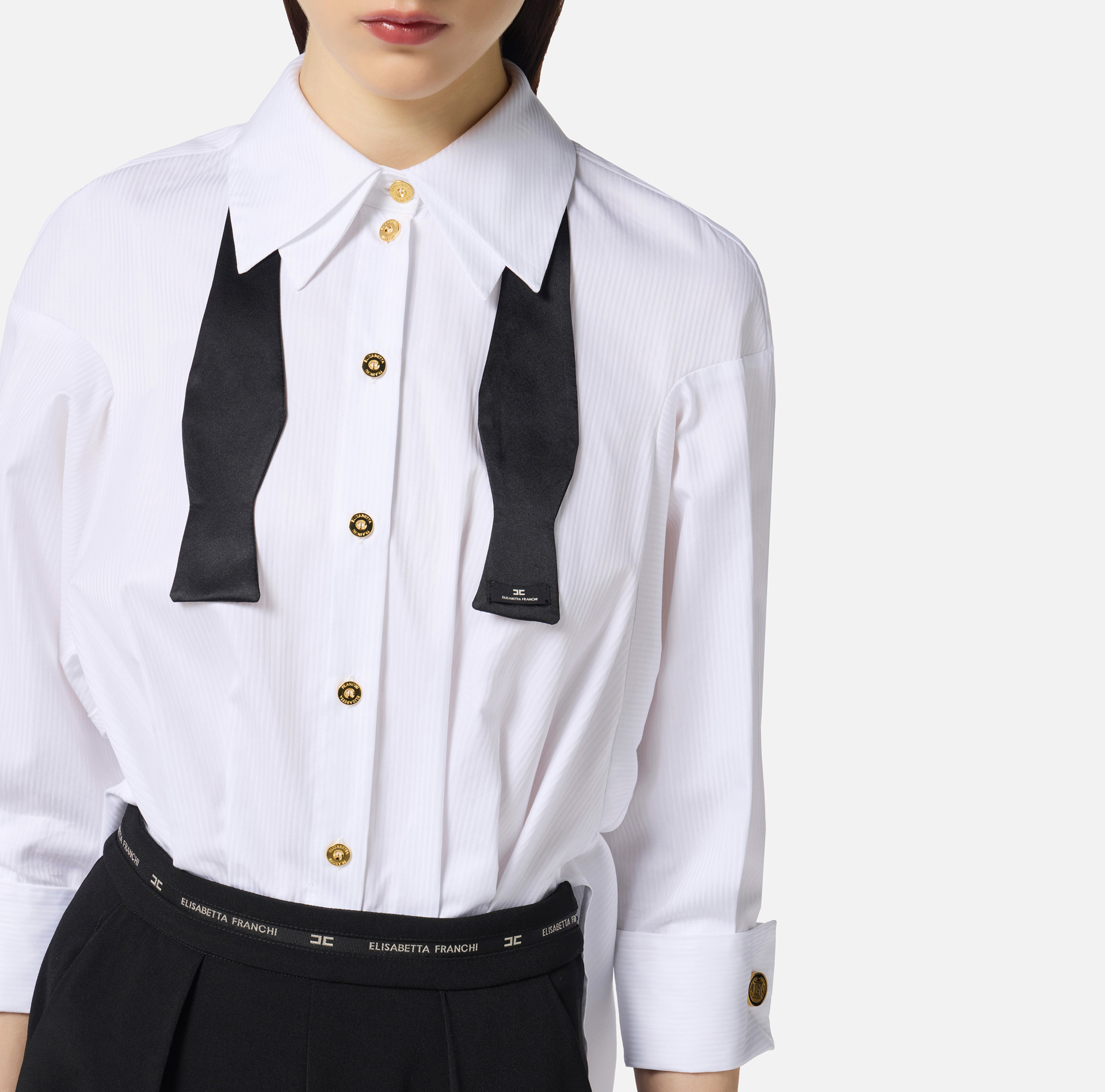 Lightweight crêpe and poplin jumpsuit - Elisabetta Franchi