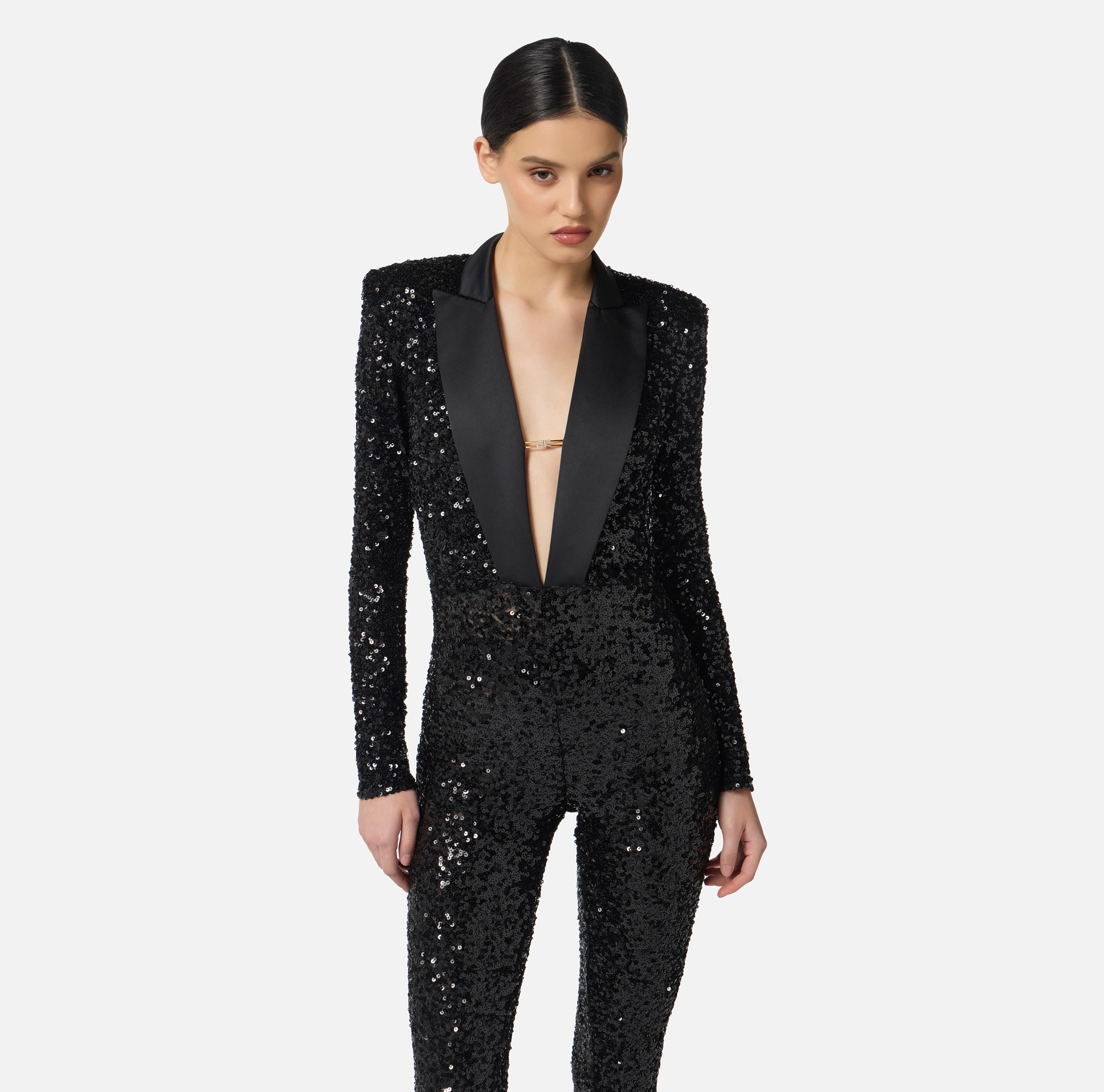 Mono Red Carpet completamente de lentejuelas - Elisabetta Franchi