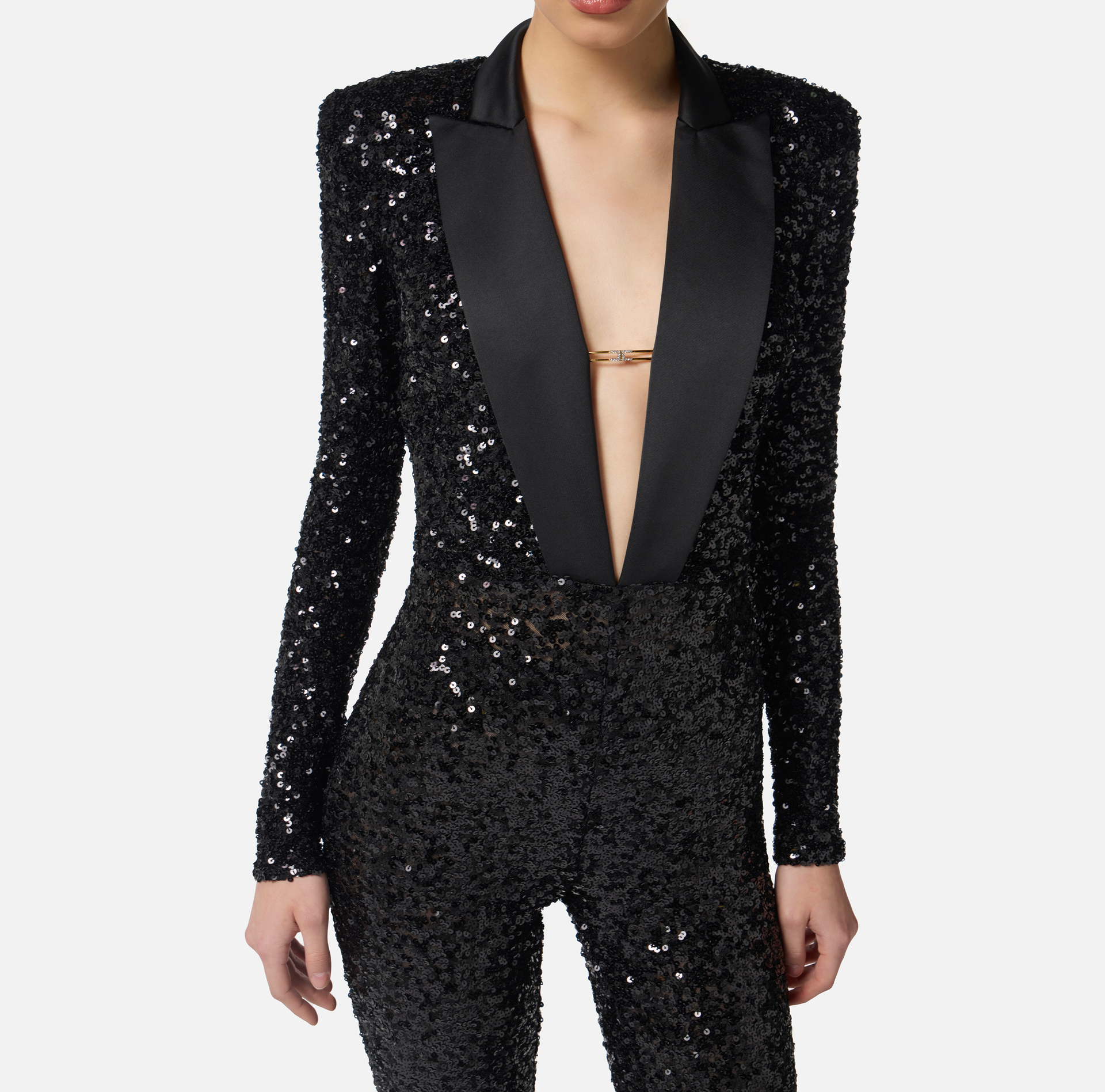 Mono Red Carpet completamente de lentejuelas - Elisabetta Franchi