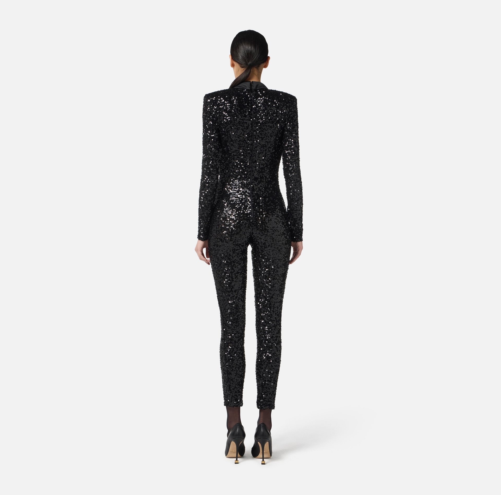 Mono Red Carpet completamente de lentejuelas - Elisabetta Franchi
