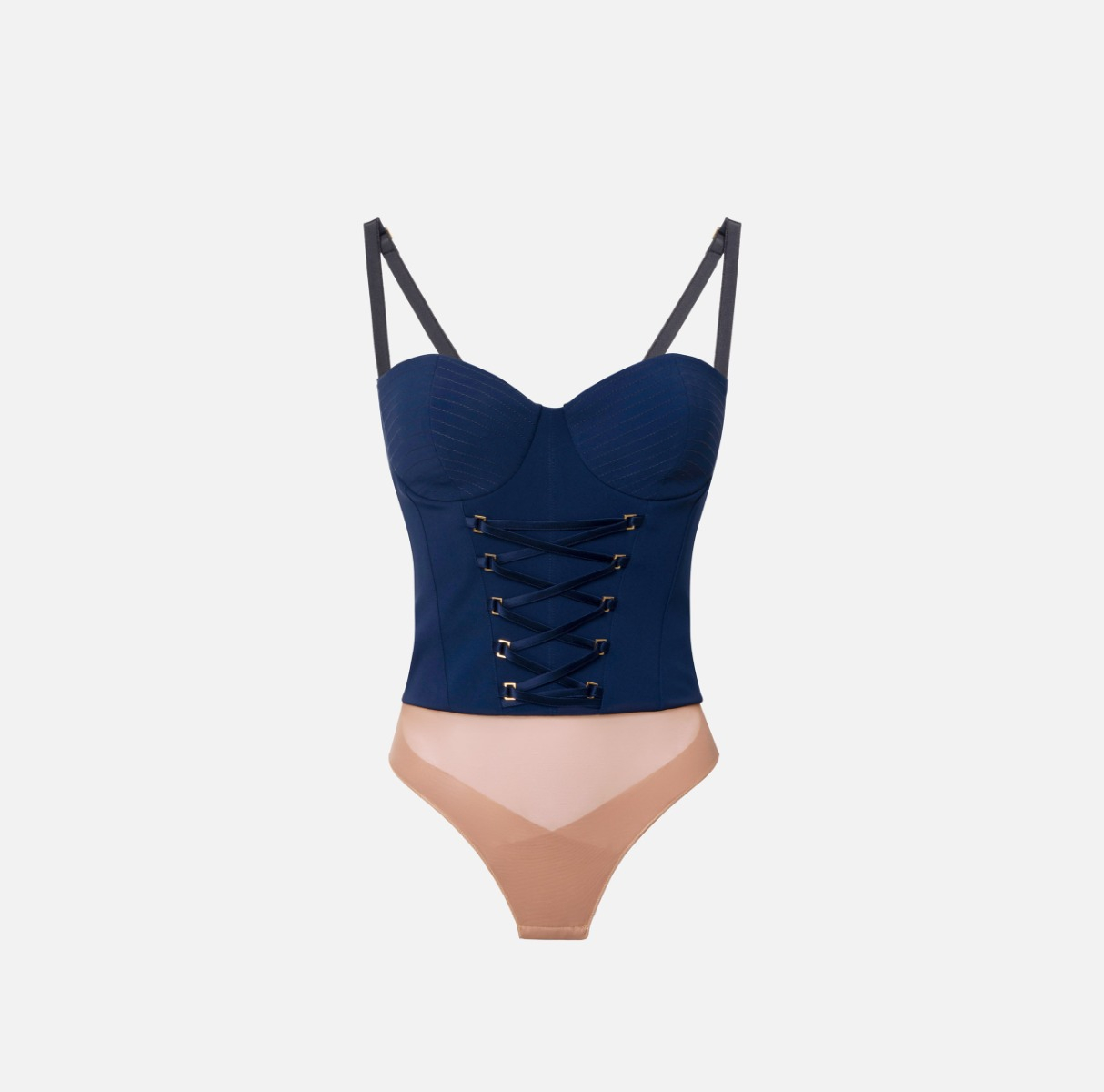 Body in crêpe con lacci criss-cross - ABBIGLIAMENTO - Elisabetta Franchi
