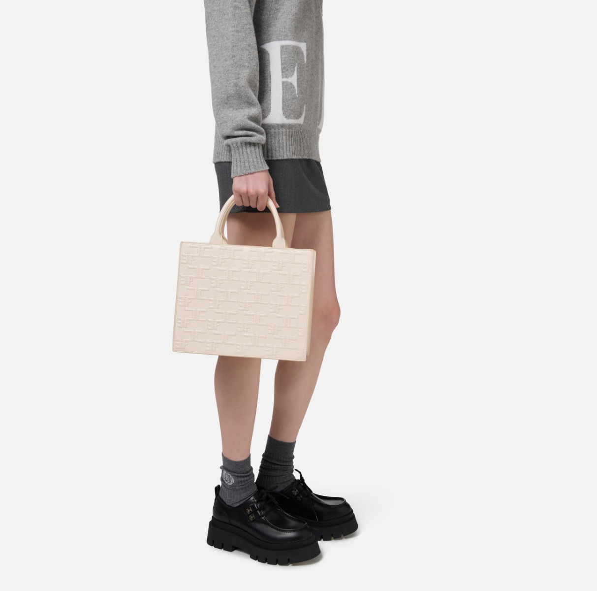 Bold Monogram Medium Shopper - Elisabetta Franchi