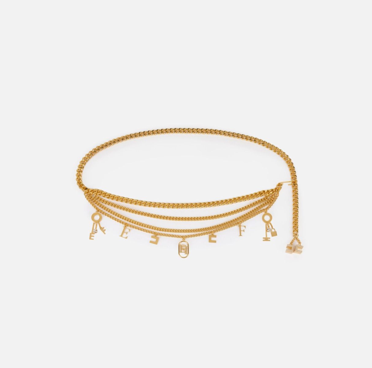 Ceinture en chaîne en métal doré avec breloques - ACCESSORI - Elisabetta Franchi