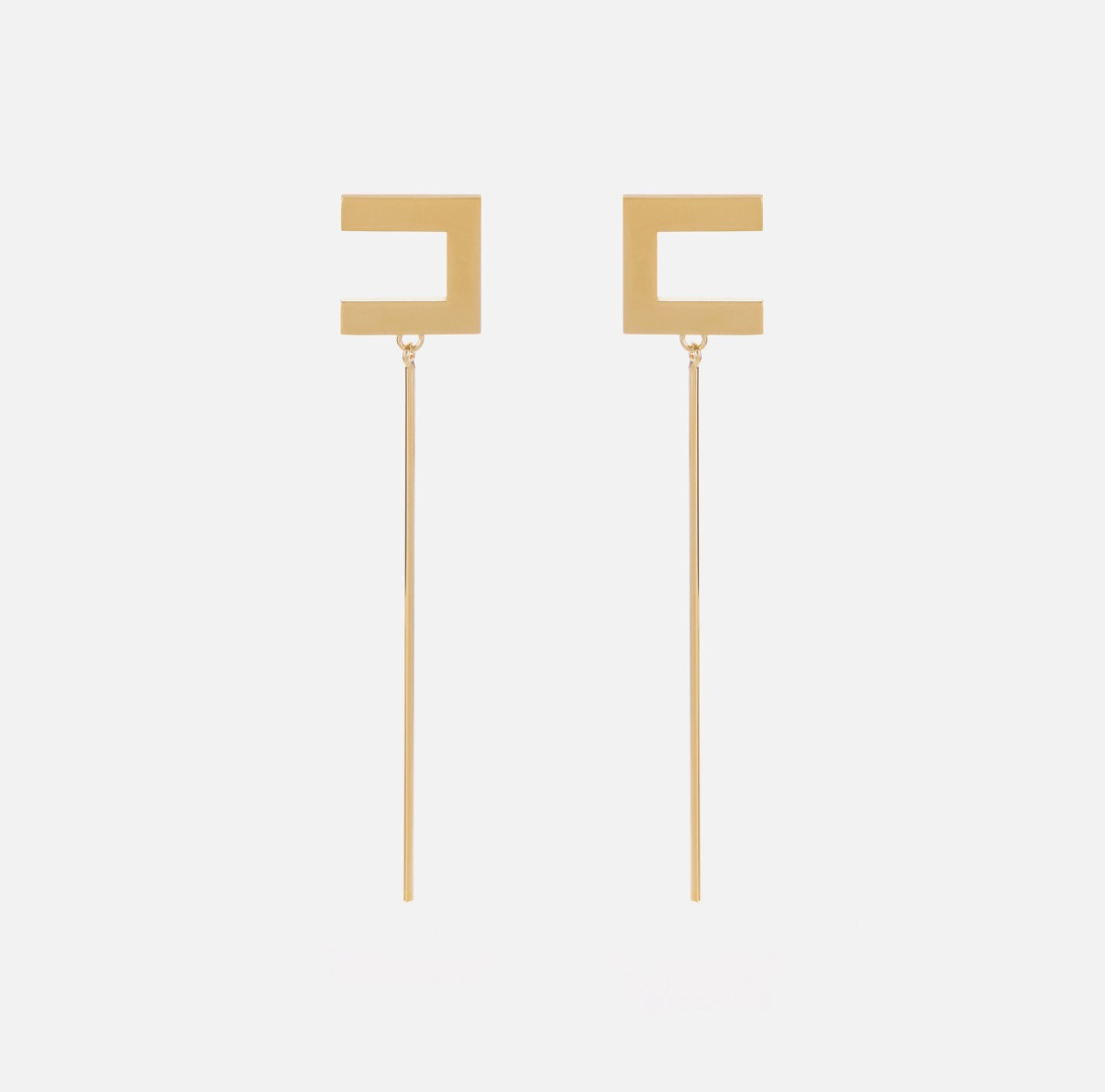 Orecchini con logo e barretta - Elisabetta Franchi