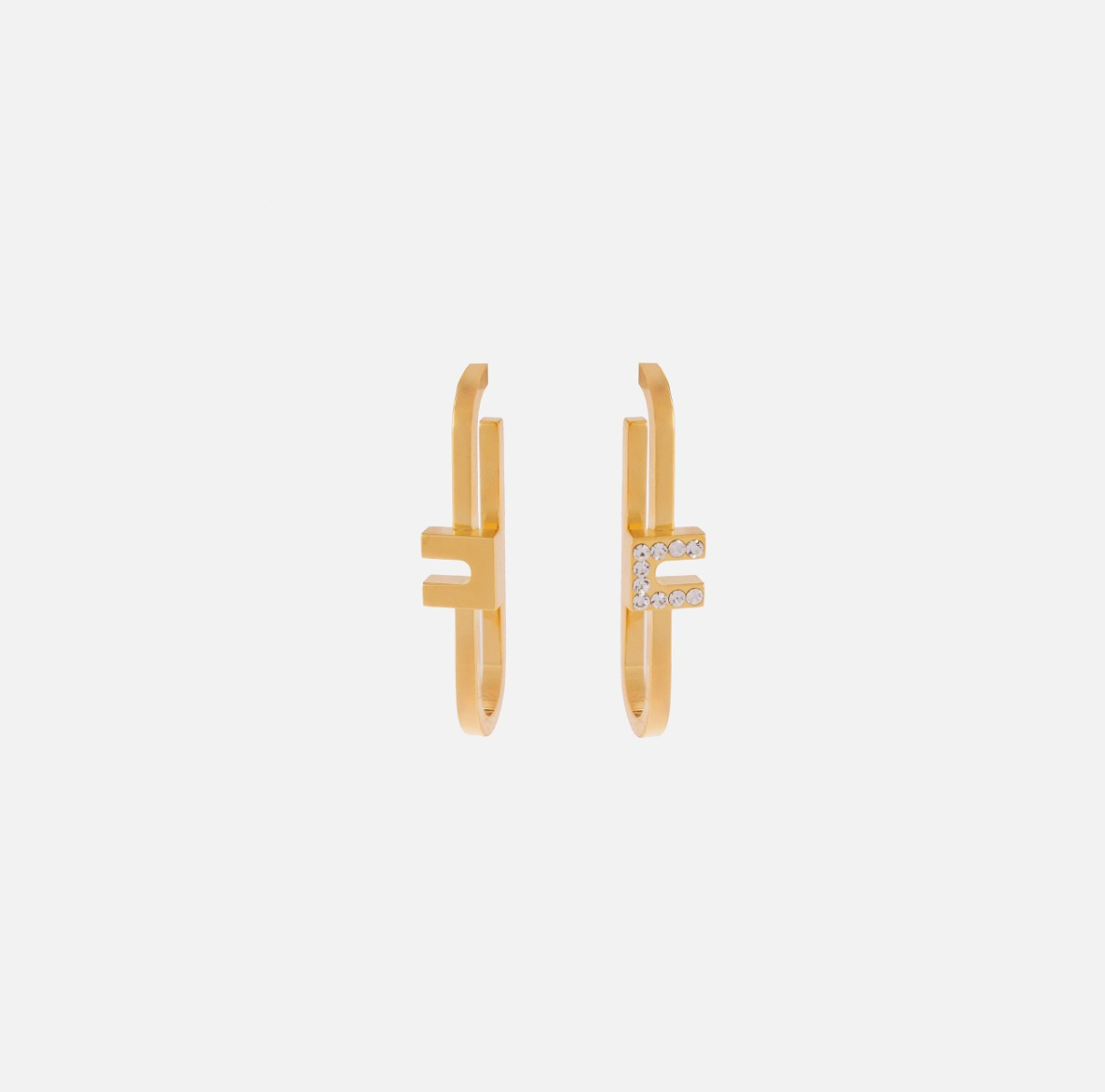 Boucles d’oreilles circulaires avec logo - ACCESSORI - Elisabetta Franchi
