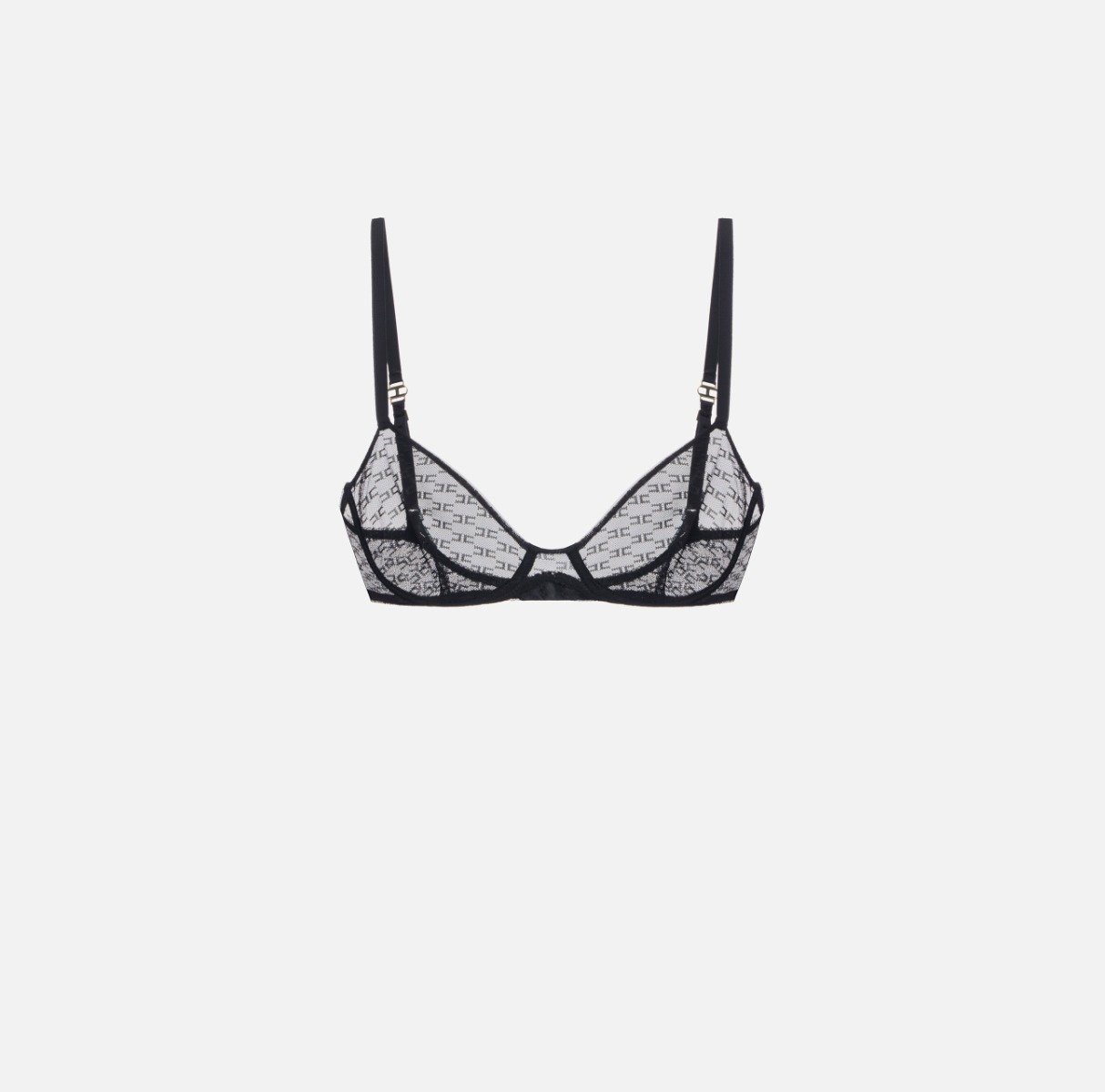 Reggiseno in tulle con fantasia monogram