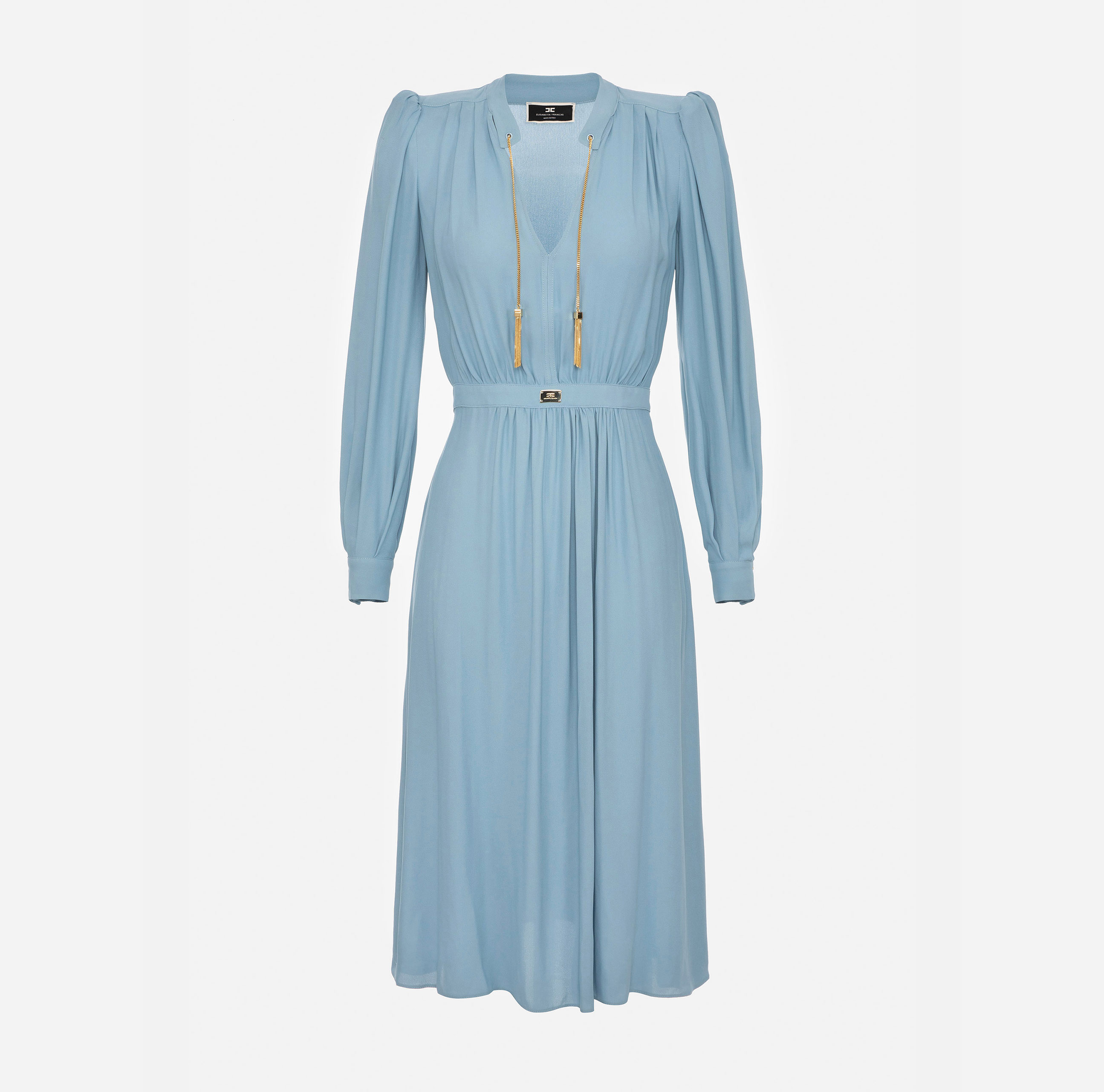 Midi dress with Mandarin collar - ABBIGLIAMENTO - Elisabetta Franchi
