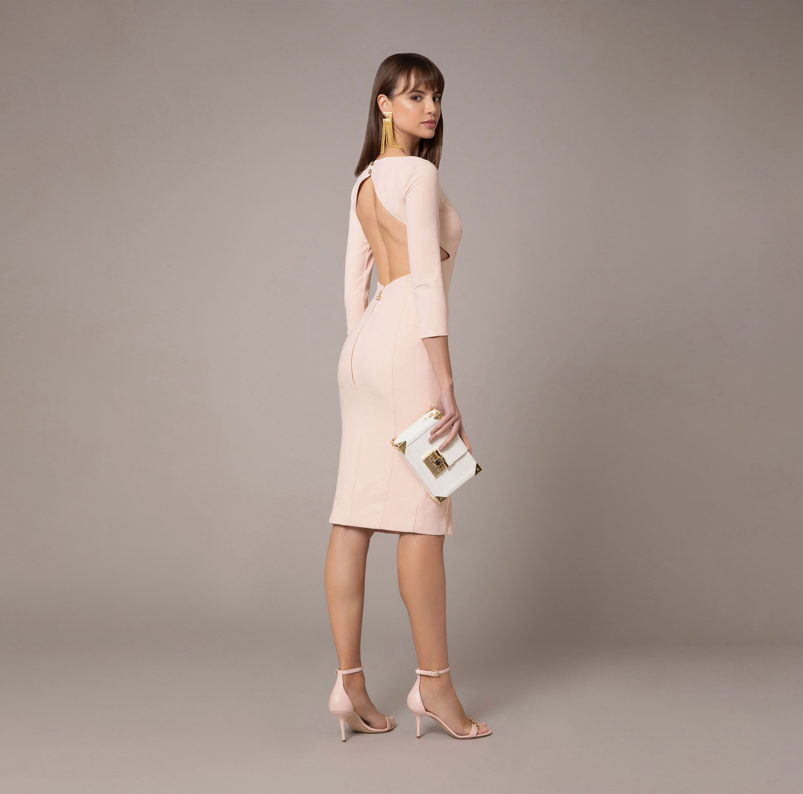 Sheath dress with opening on the back - Elisabetta Franchi