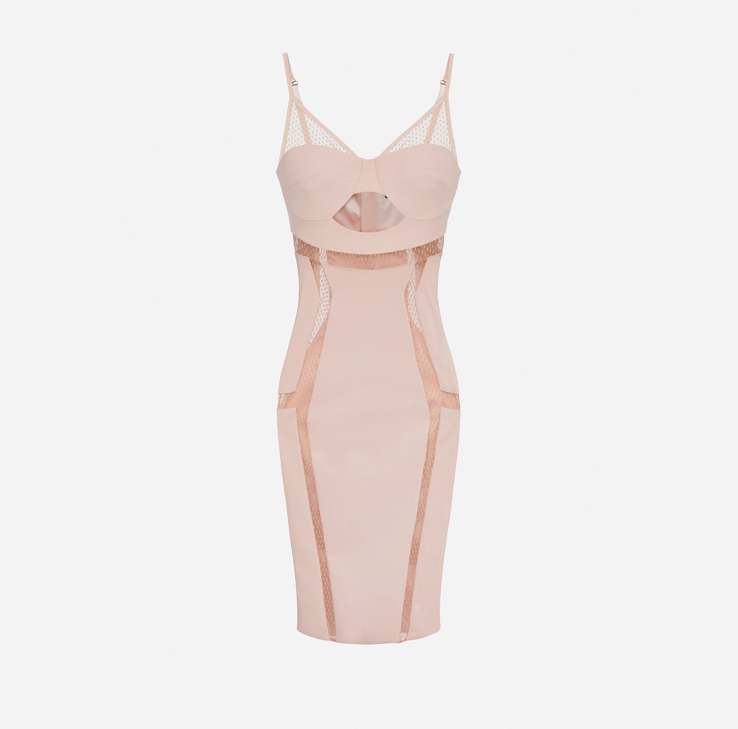 Sheath dress with cut-outs and tulle inserts - ABBIGLIAMENTO - Elisabetta Franchi