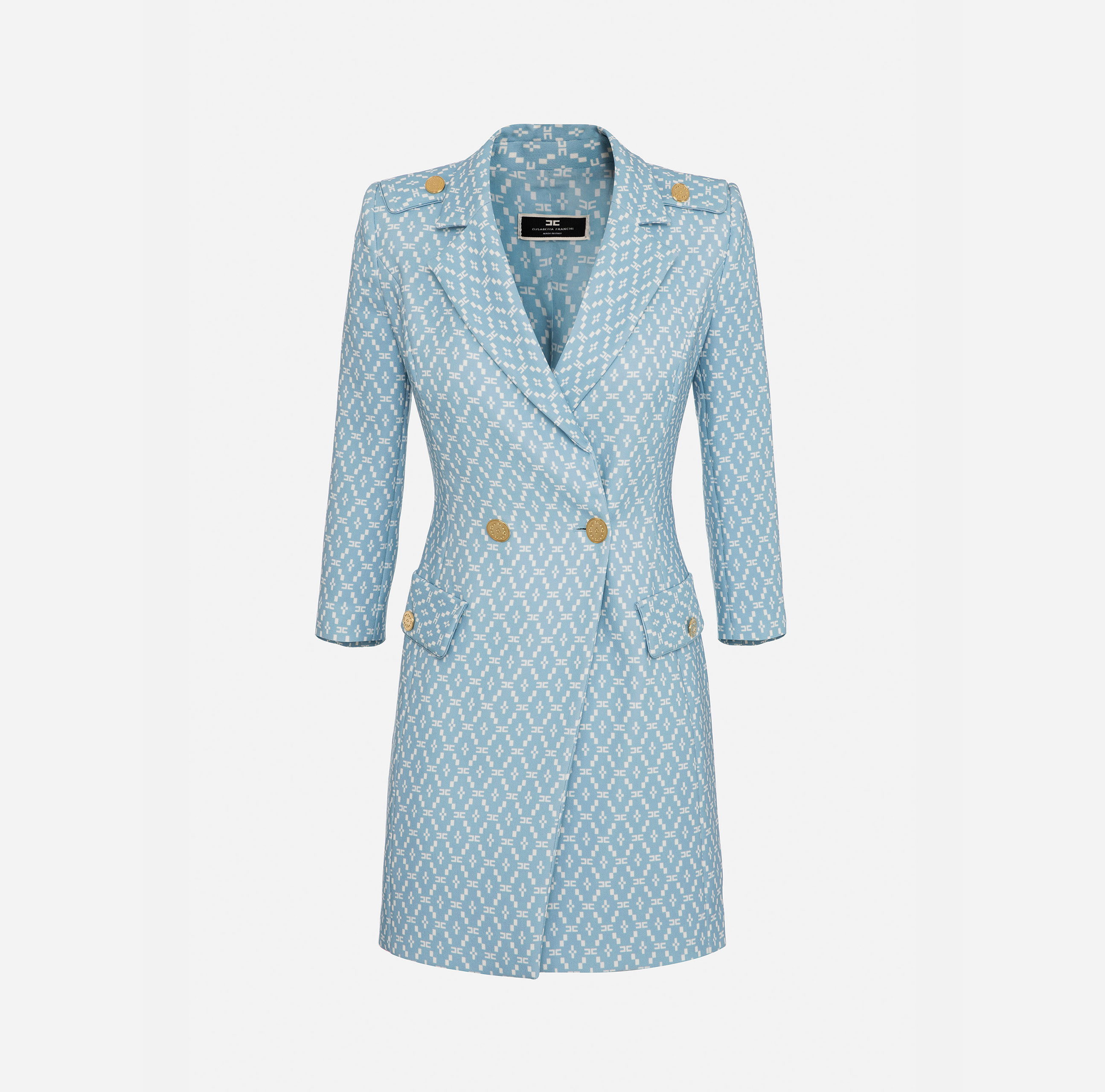 Coat dress with diamond print - Elisabetta Franchi