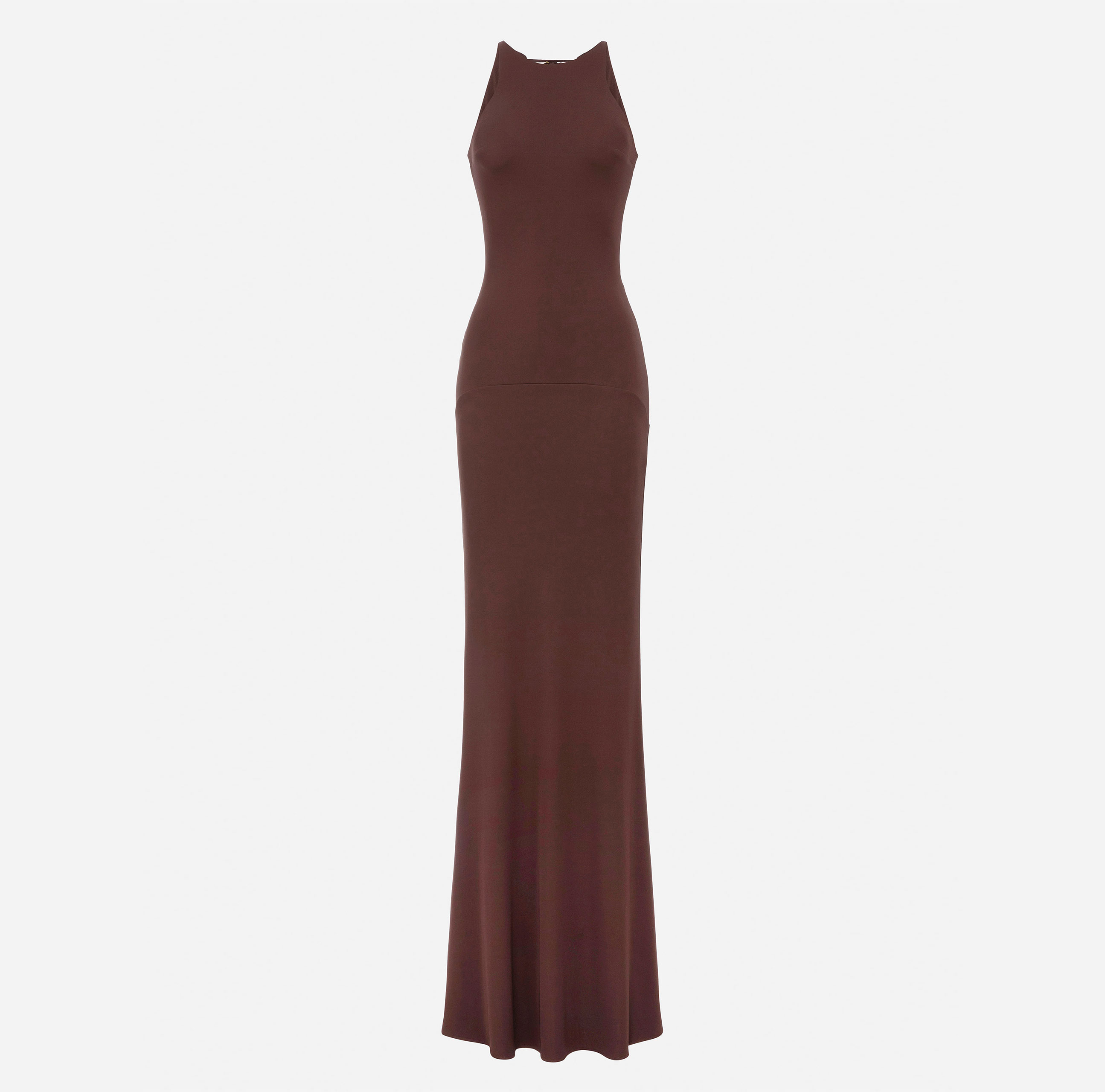 Red carpet dress in jersey with neckline on the back - ABBIGLIAMENTO - Elisabetta Franchi
