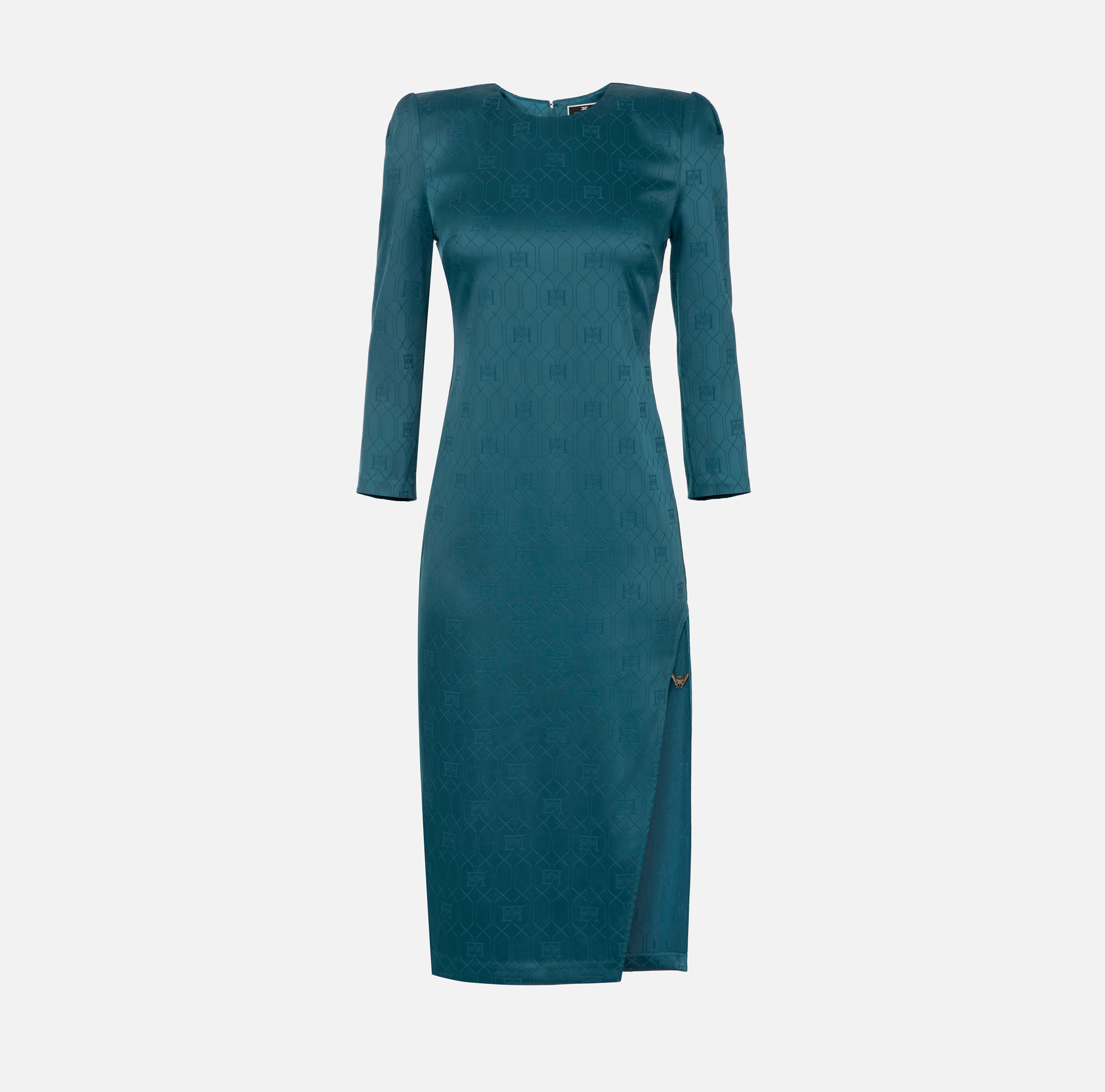 Midi-Kleid aus Jacquard-Satin - Elisabetta Franchi