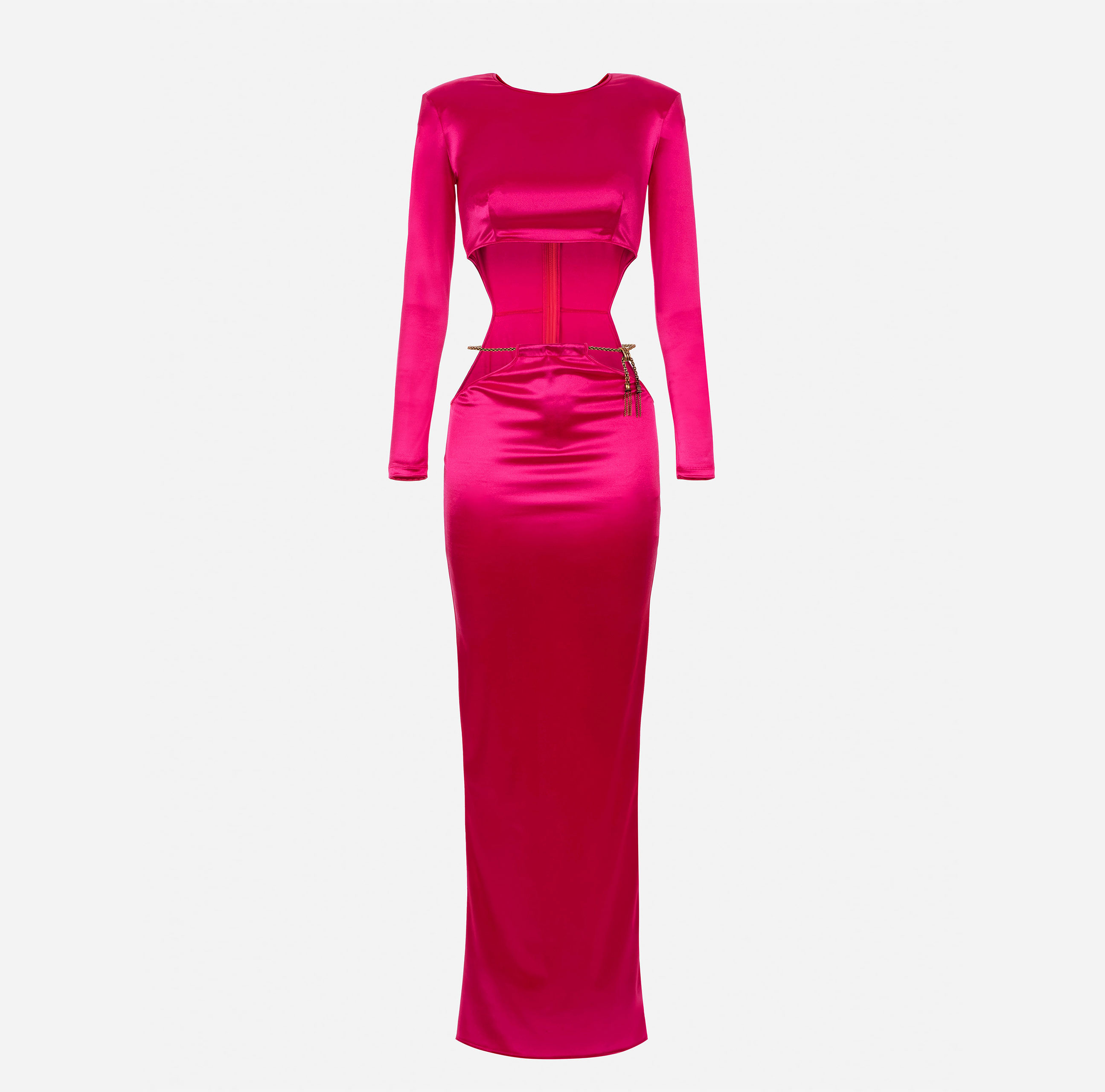 Red carpet dress with chain belt - Elisabetta Franchi