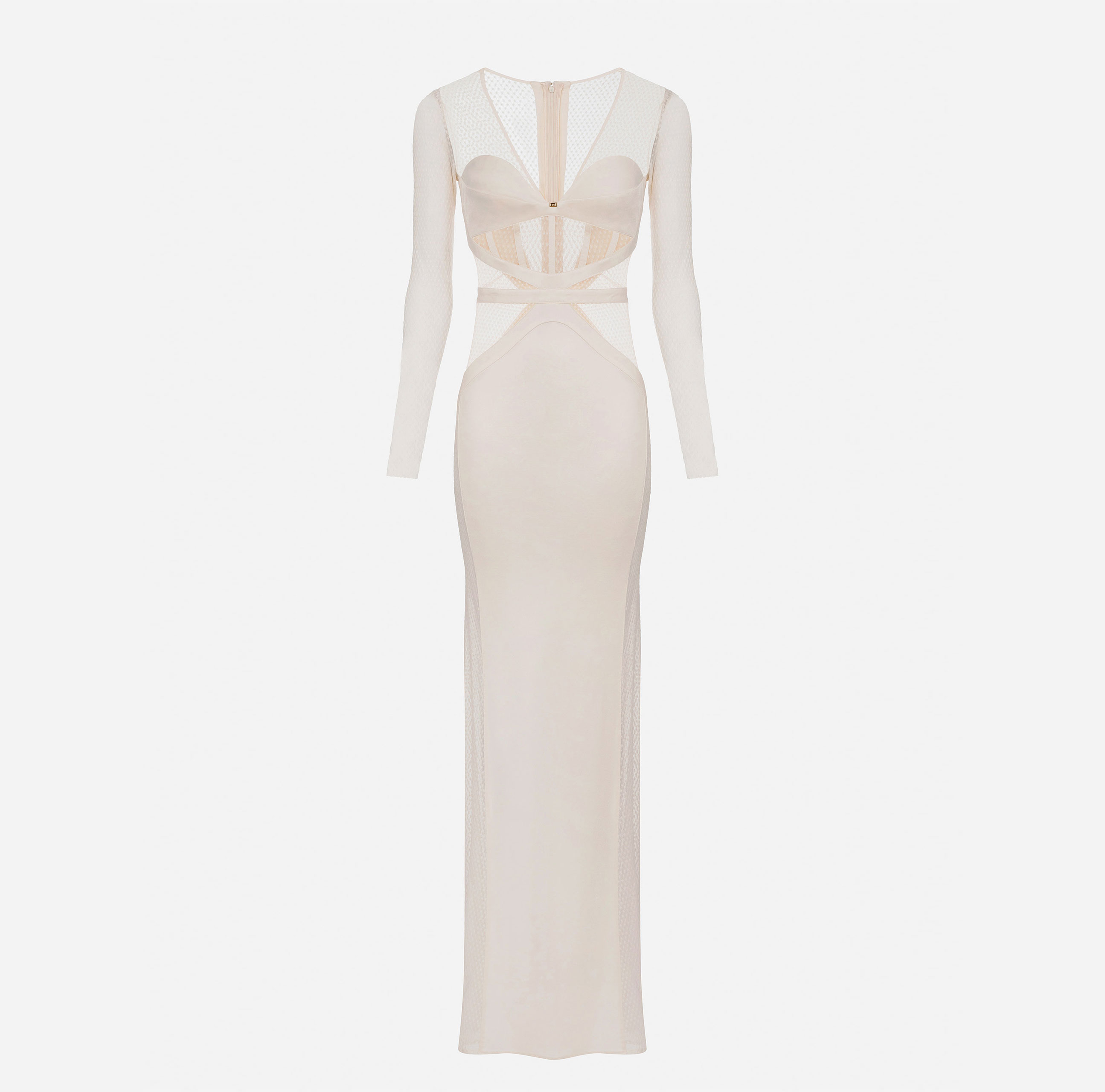Red carpet cut out dress in tulle - Elisabetta Franchi