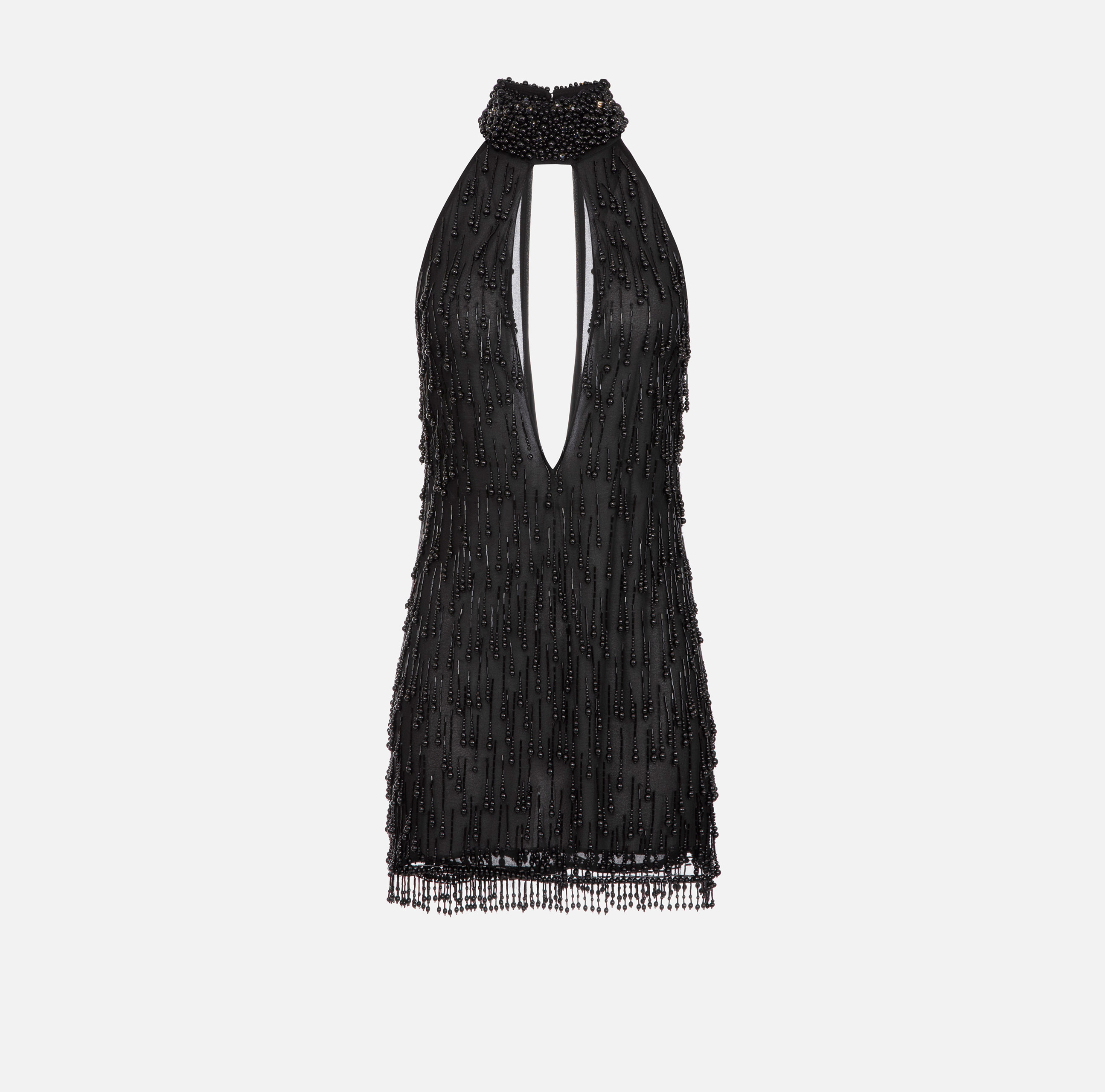 Tulle mini-dress with embroidered pearls - Elisabetta Franchi