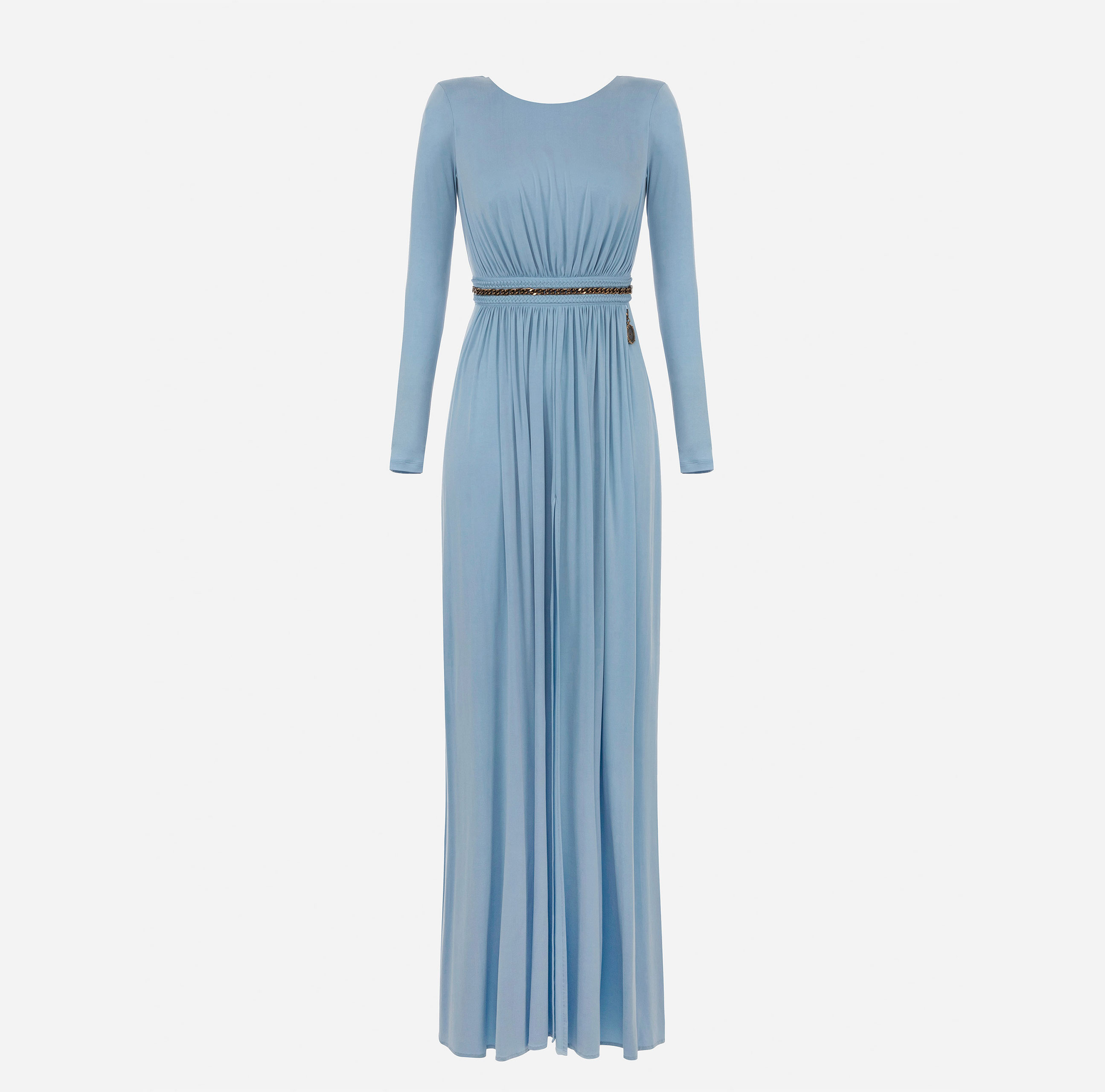 Red carpet dress with decorated band - Elisabetta Franchi