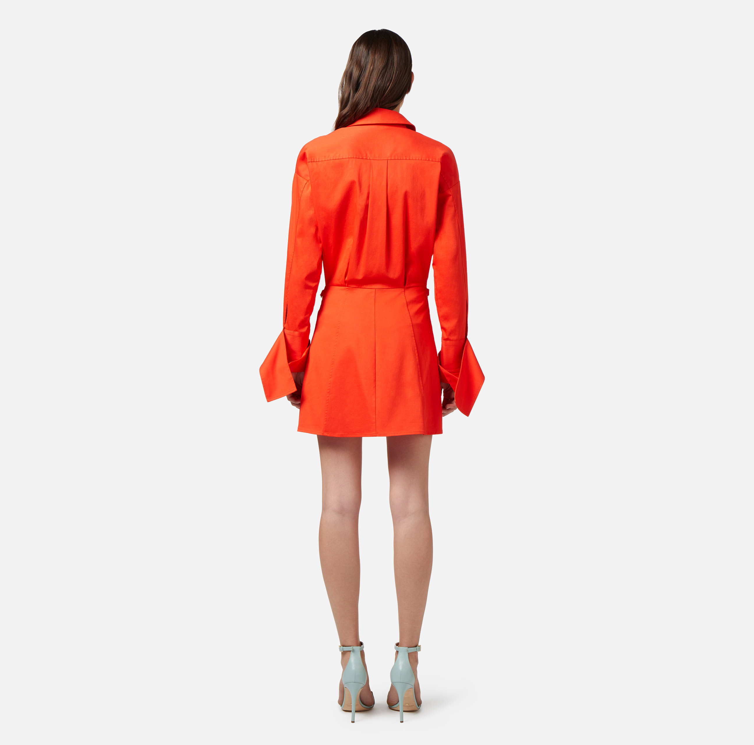 Mini-robe chemise en popeline stretch - Elisabetta Franchi