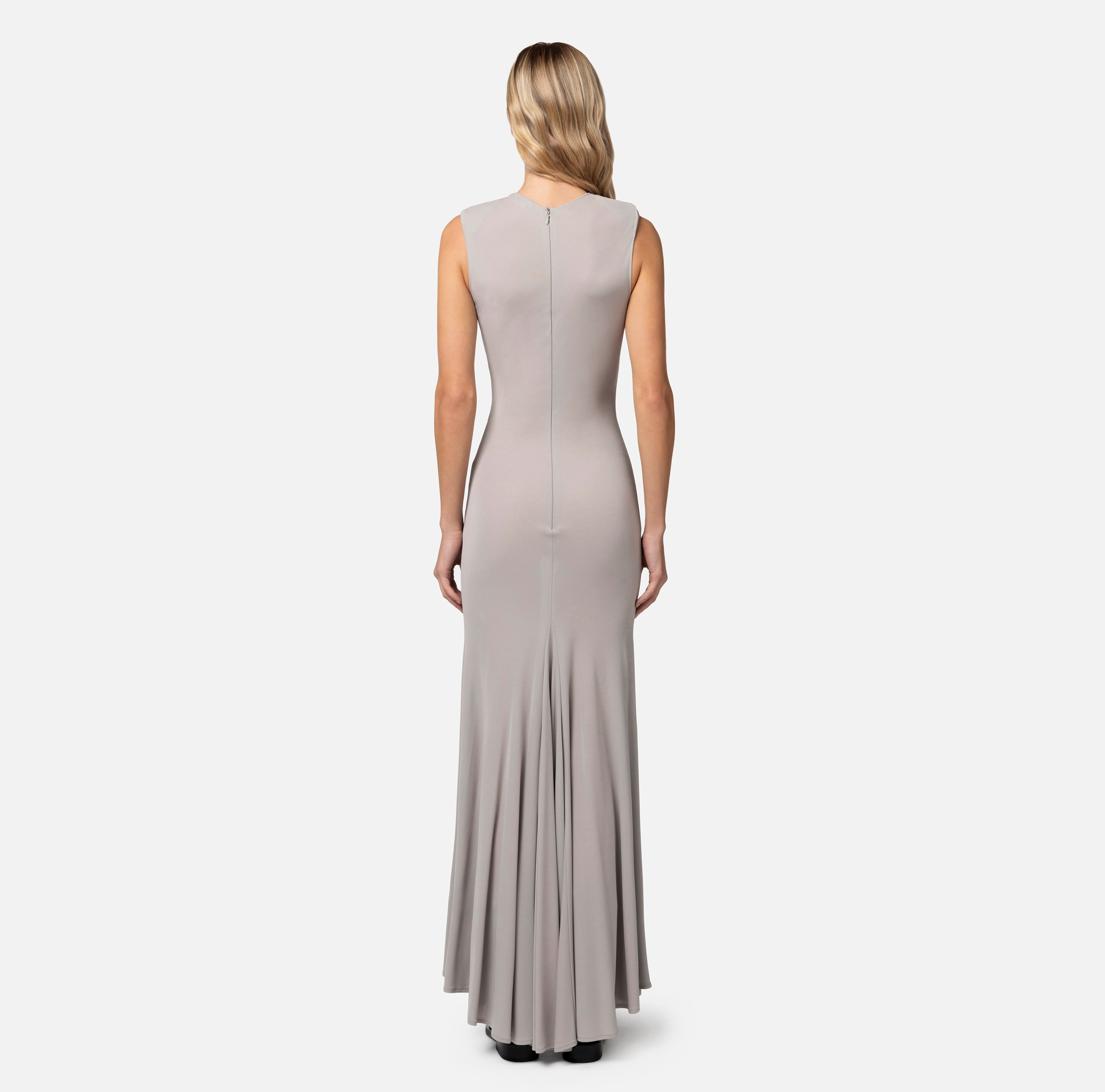 Langes, am Saum ausgestelltes Kleid aus Jersey - Elisabetta Franchi