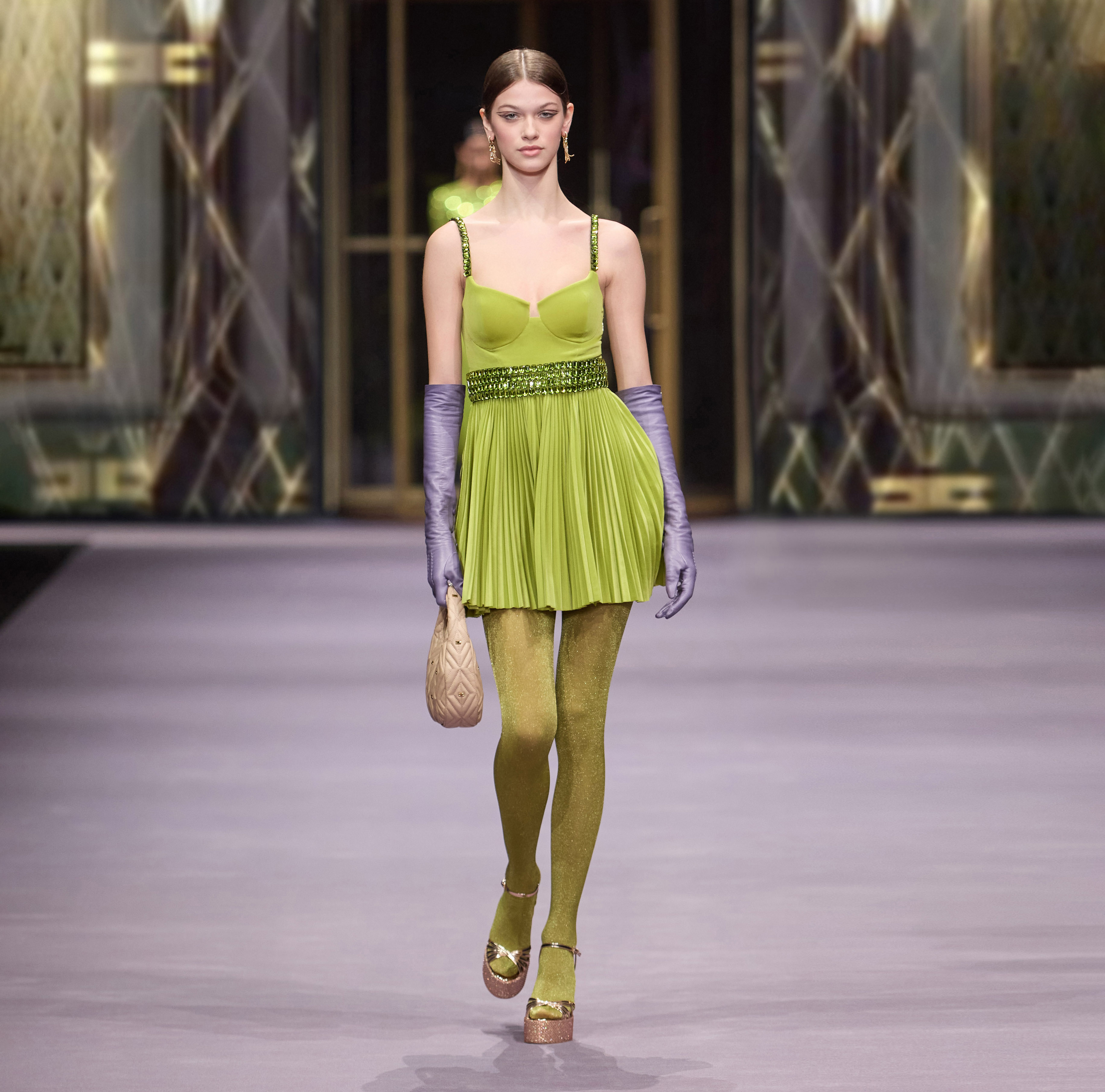 Lycra bustier mini-dress with rhinestones - Elisabetta Franchi
