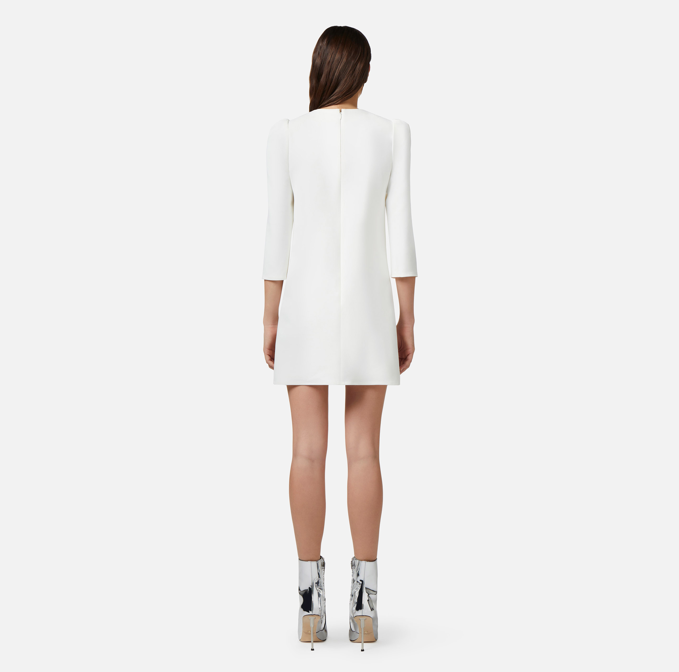 Mini-robe en tissu technique avec laçage croisé - Elisabetta Franchi