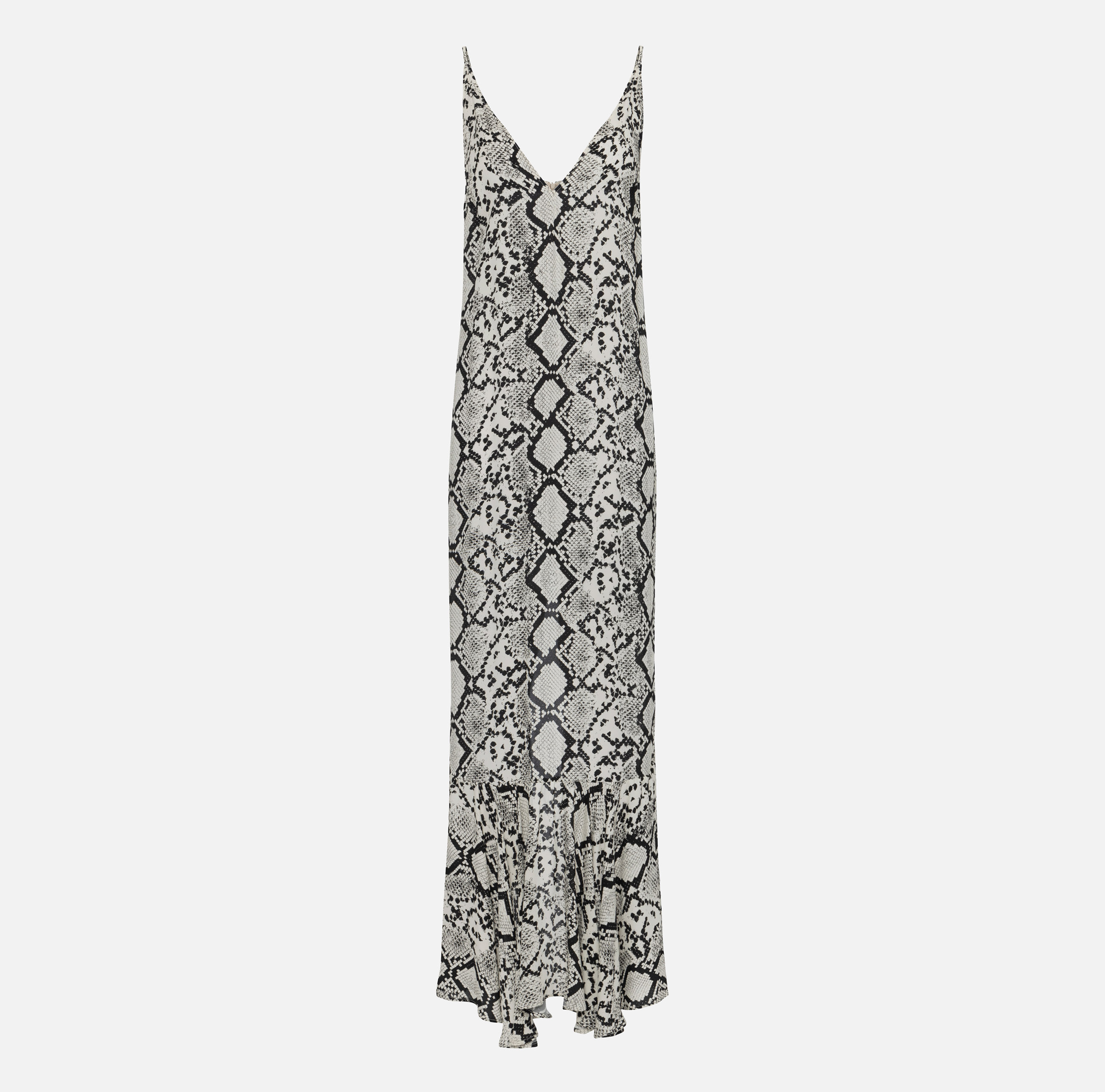 Long dress in viscose georgette fabric with python print - Elisabetta Franchi