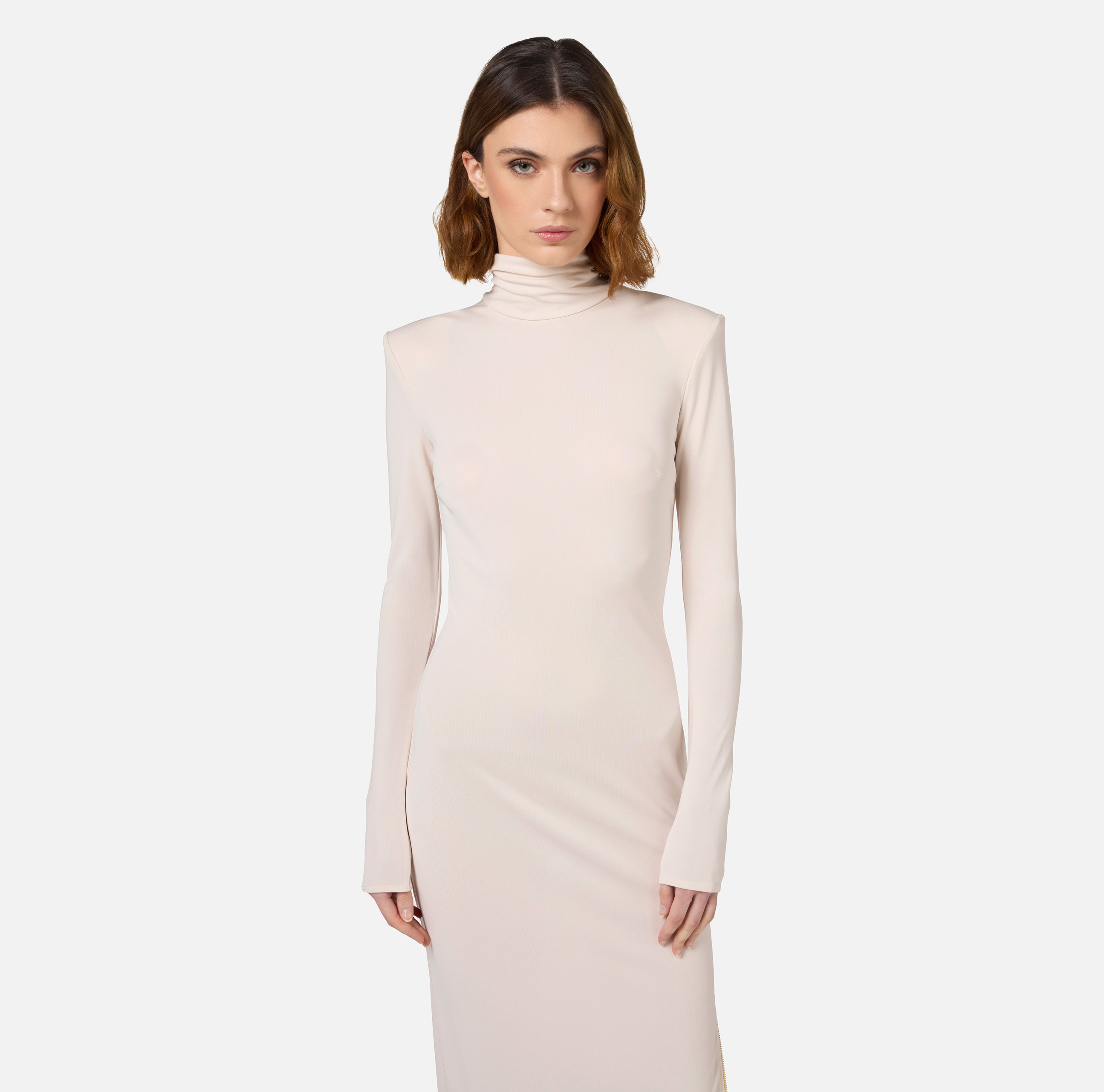 Jersey red carpet dress with side zip - Elisabetta Franchi