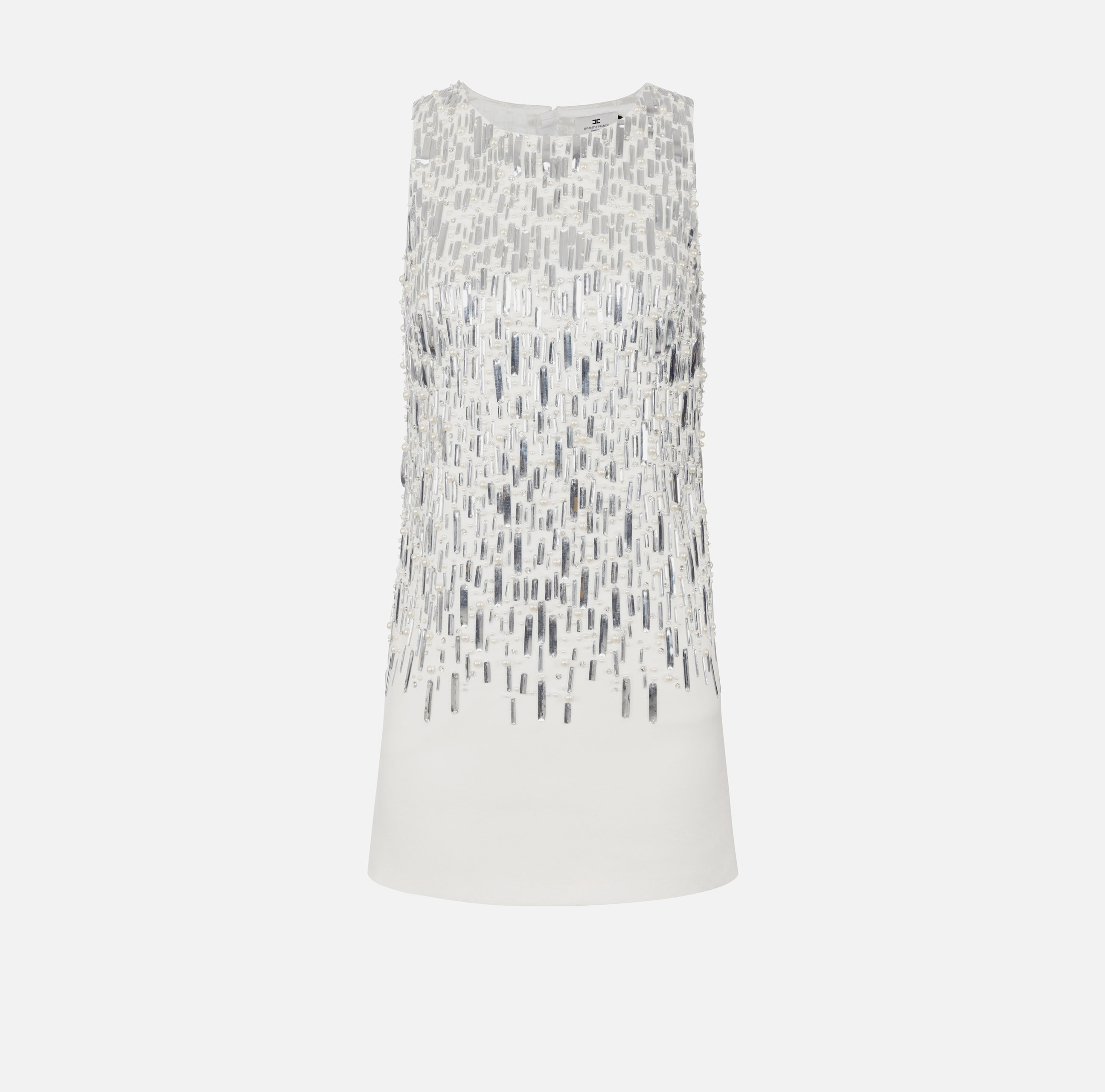 Mini-dress in embroidered crêpe fabric - Elisabetta Franchi