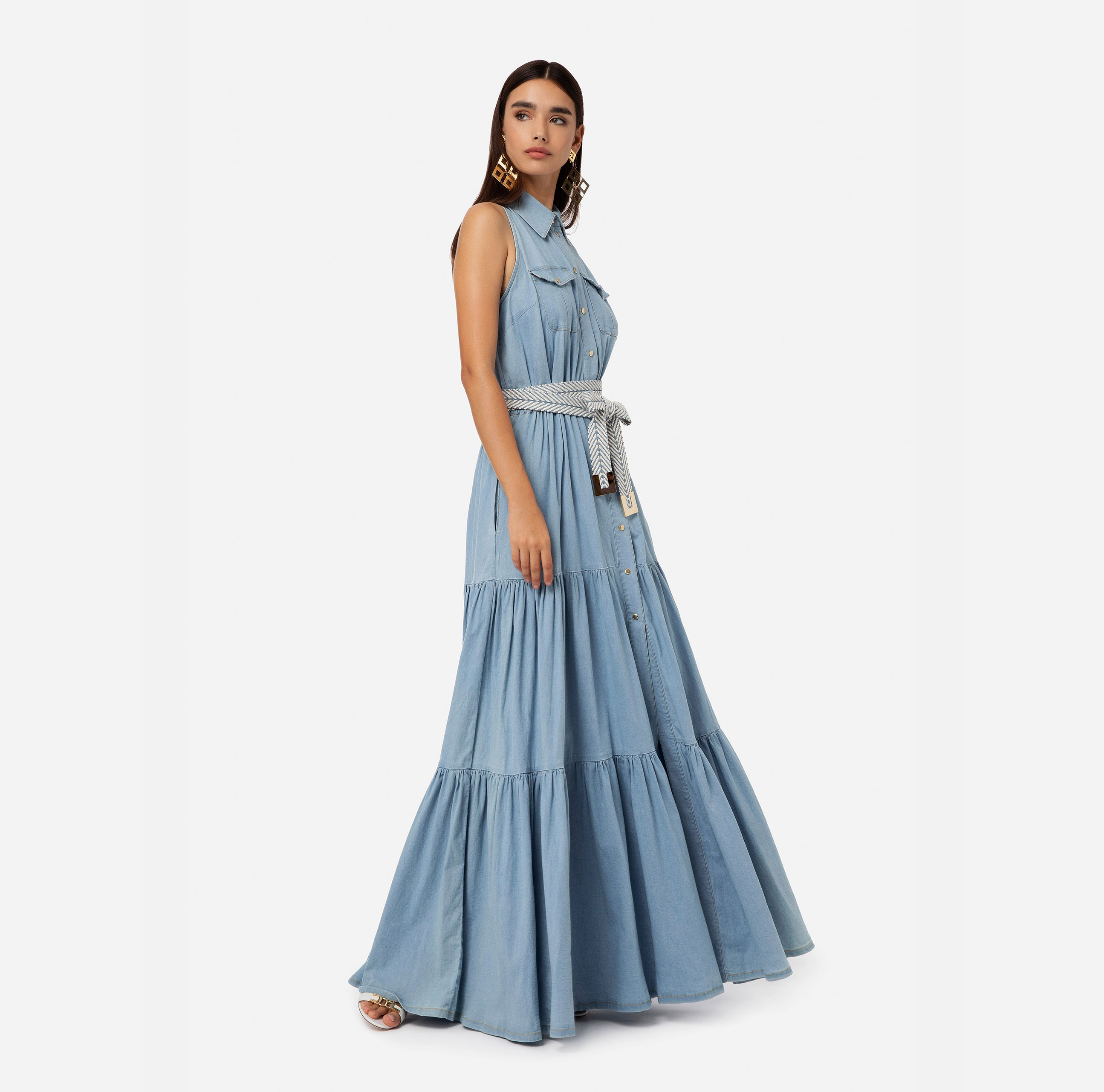 Long denim dress - Elisabetta Franchi