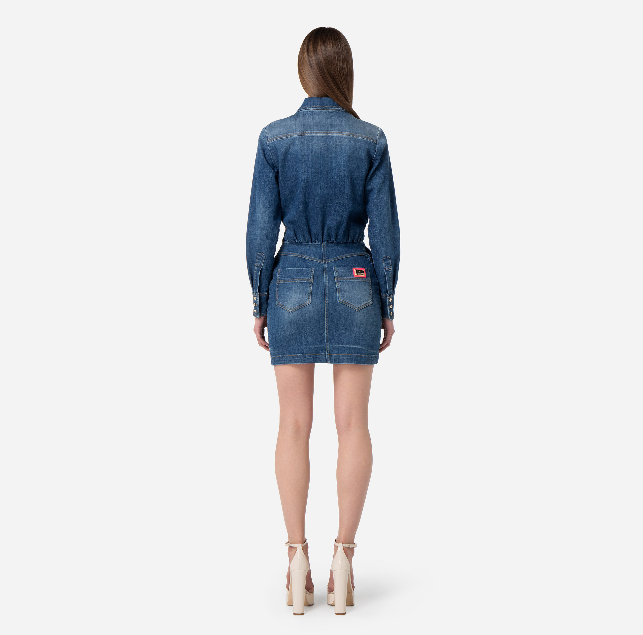 Sukienka mini jeansowa - Elisabetta Franchi