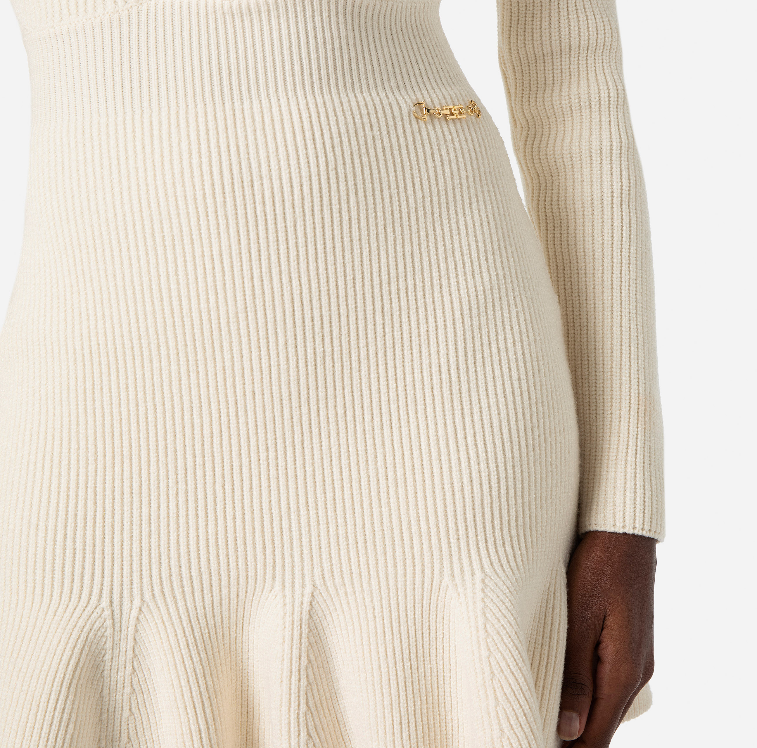 Mini-robe en tricot avec jupe à godets - Elisabetta Franchi