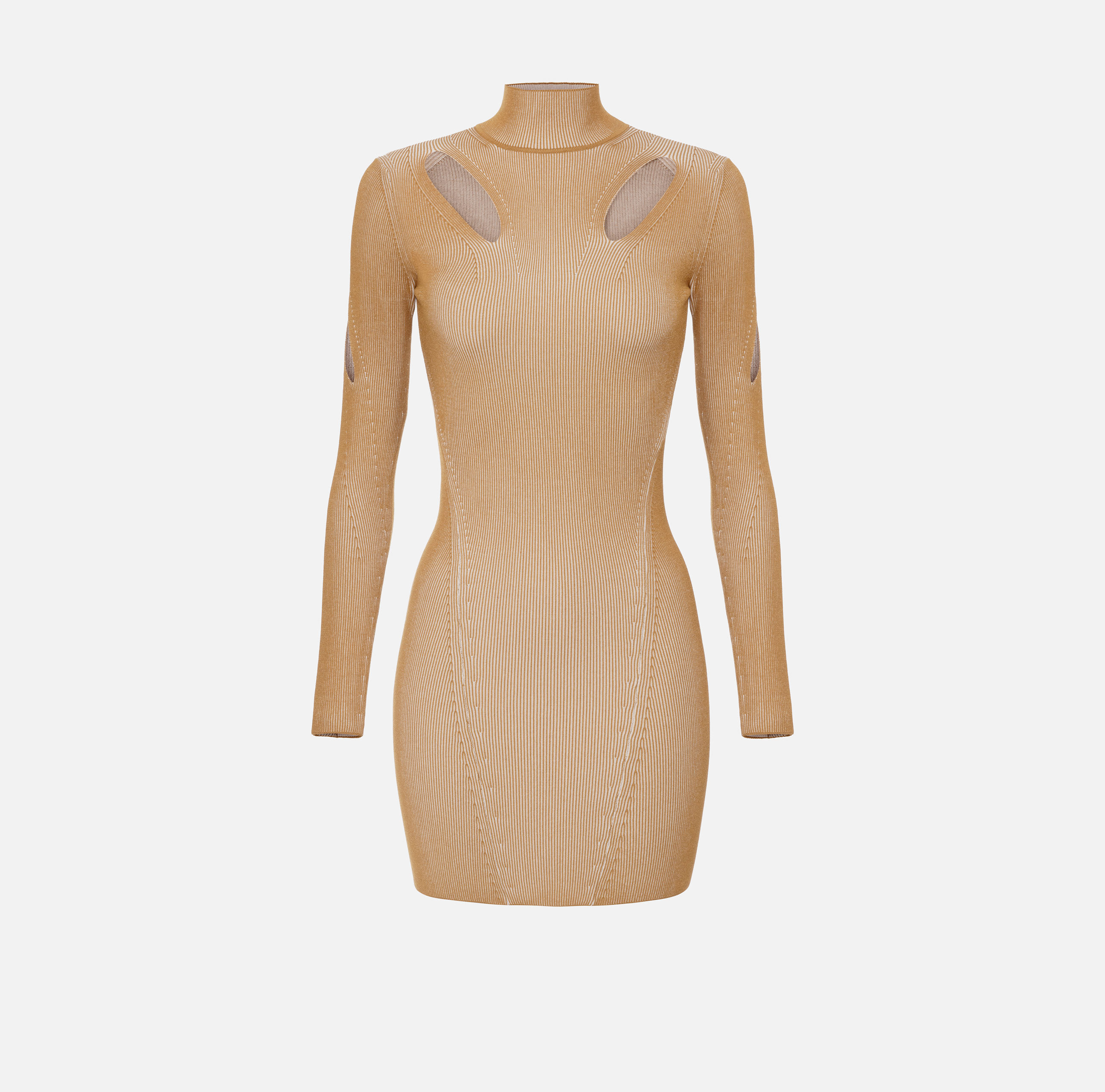 Mini-dress in ribbed viscose fabric with cut-out - ABBIGLIAMENTO - Elisabetta Franchi