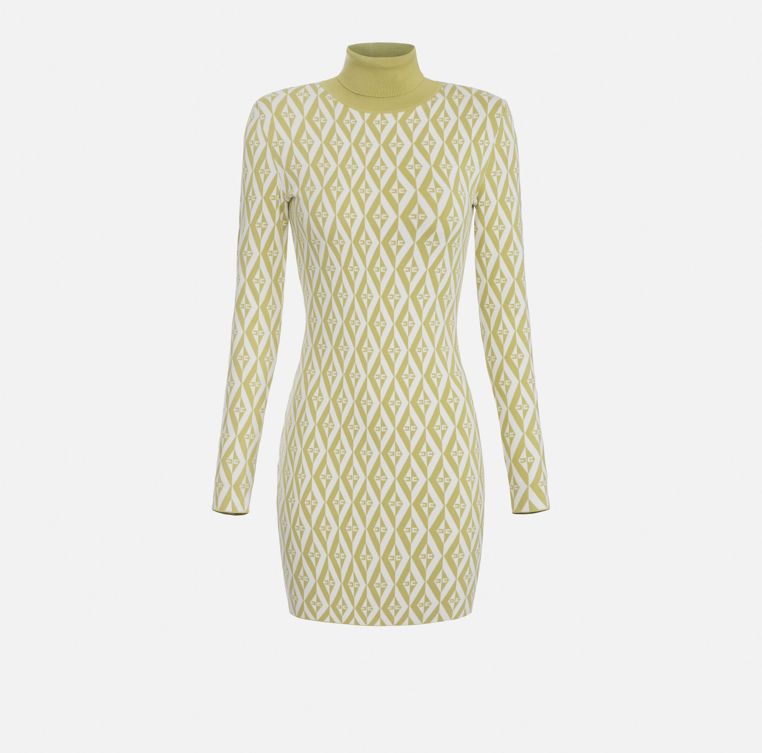 Diamond-patterned knit mini-dress - Elisabetta Franchi